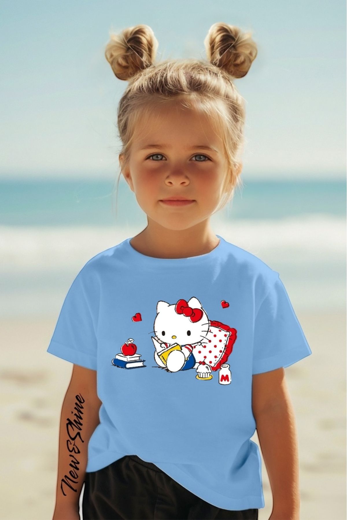 New Shine Trioc Pentru Copii Imprimat Oversize Imprimat Helo Kitty Unisex - 5–6 years