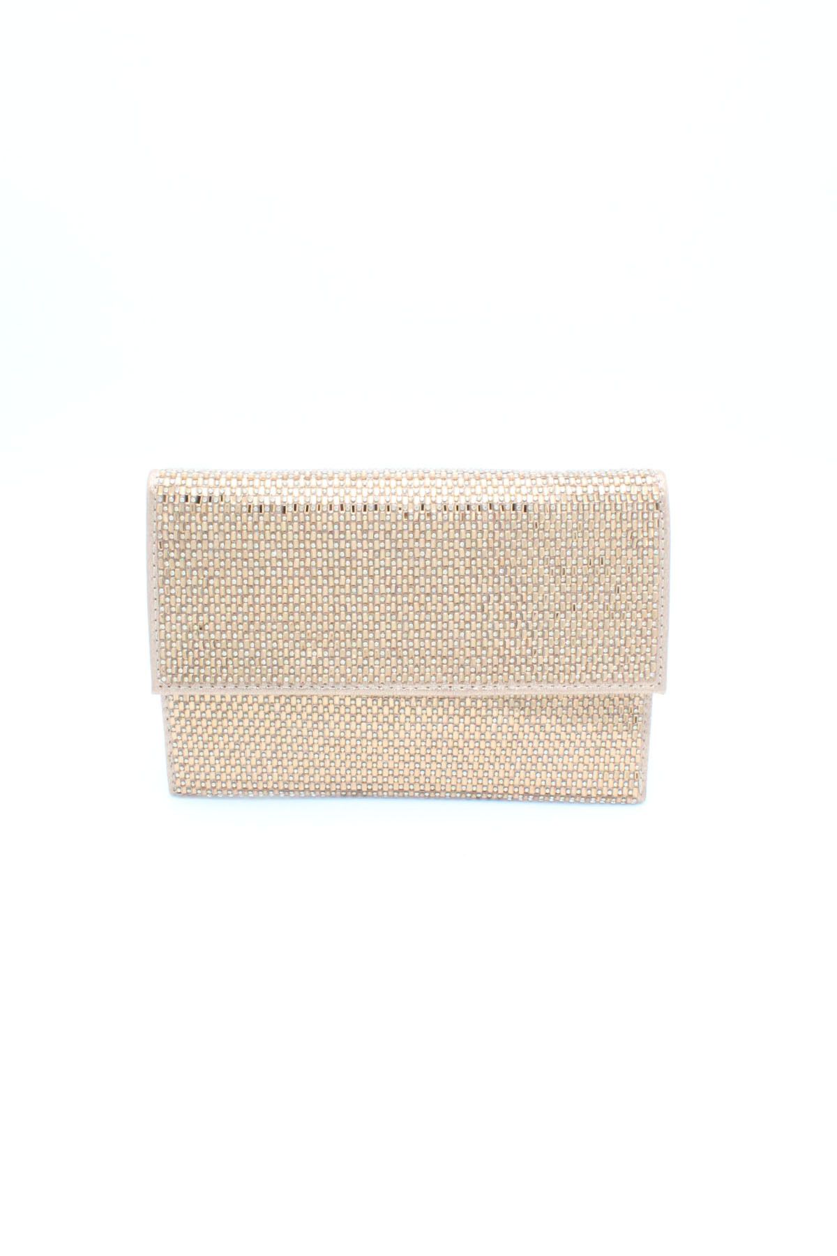 Chantaky 064 P25 Bronz Taşlı Portföy Çanta Clutch