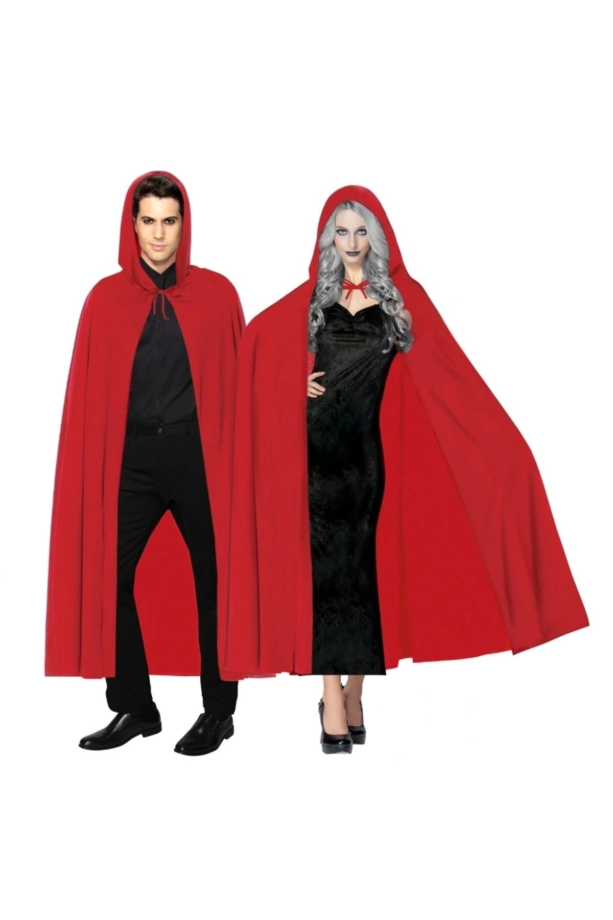 STOREMAX Kırmızı Renk Kapşonlu Pelerin 120 cm (5047)