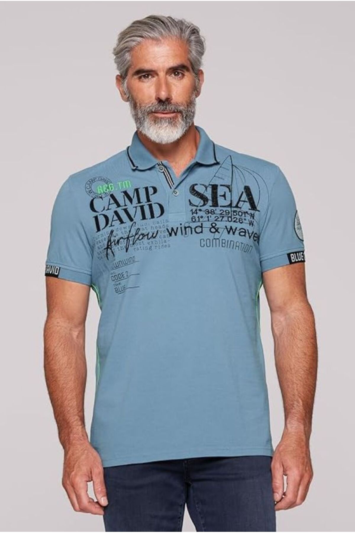 Camp David POLO YAKA T-SHİRT