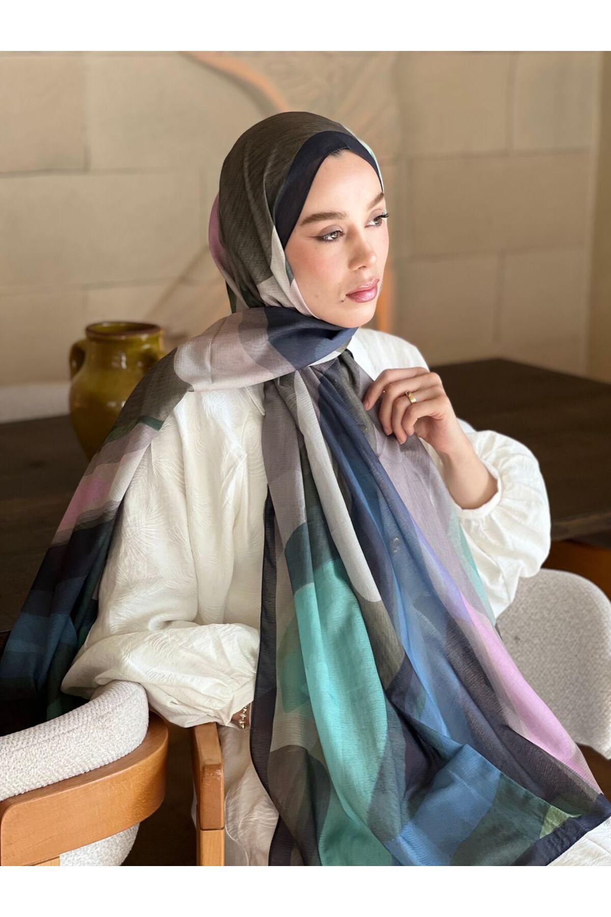 Modakaşmir Mevce Desen Lina Şal