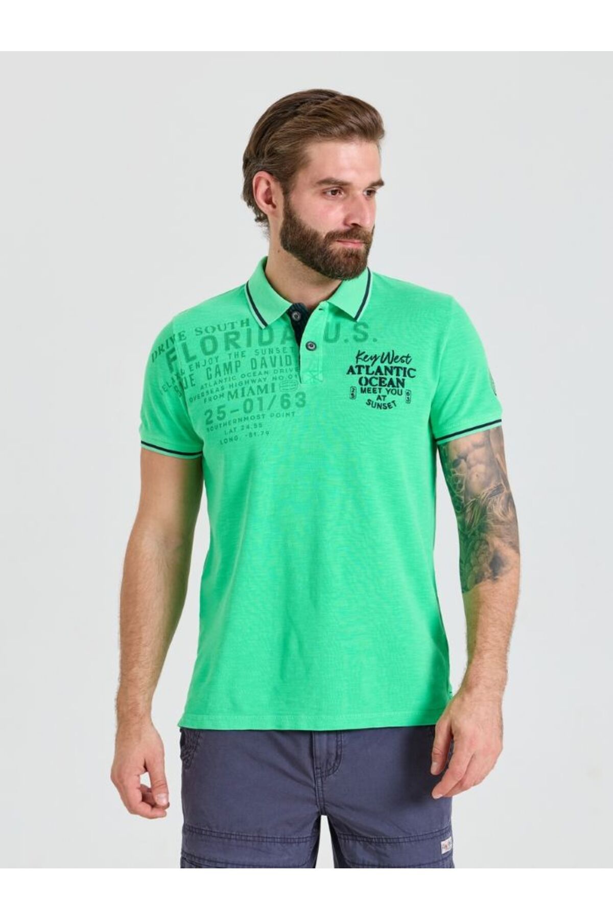 Camp David POLO YAKA T-SHİRT