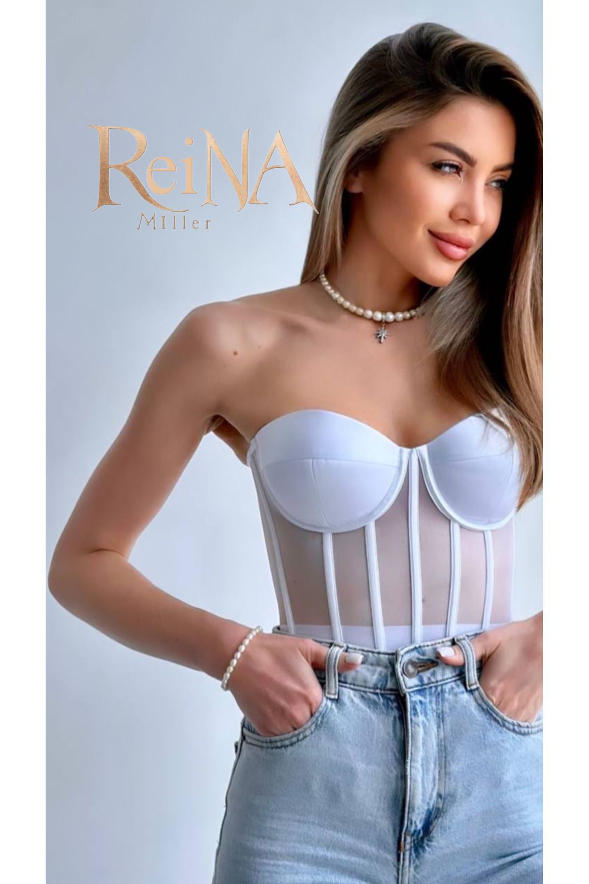 Reina Miller Transparan korse büstiyer