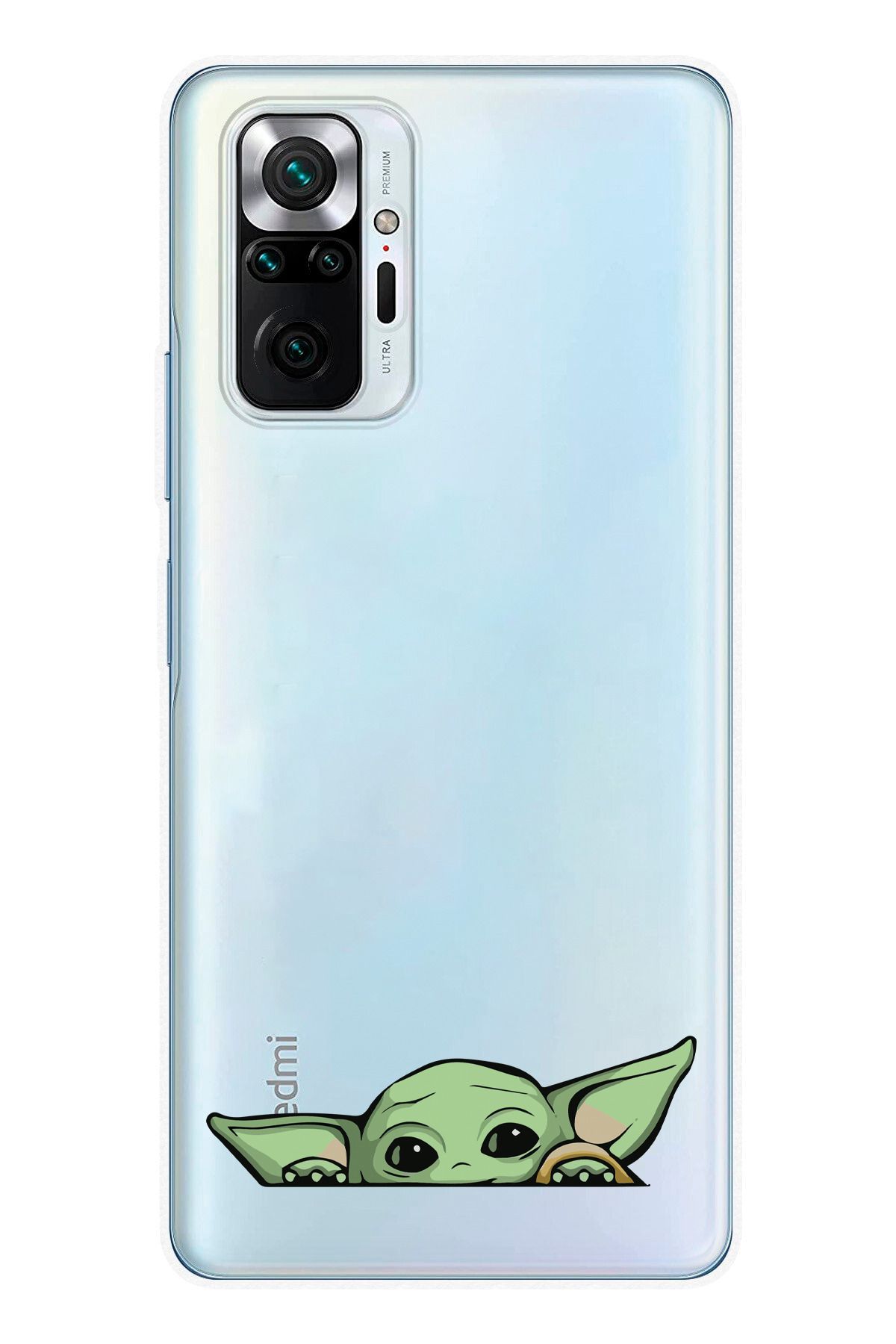 moonset Xiaomi Redmi Note 10 Pro Uyumlu Yoda Tasarımlı Baskılı Şeffaf Telefon Kılıfı