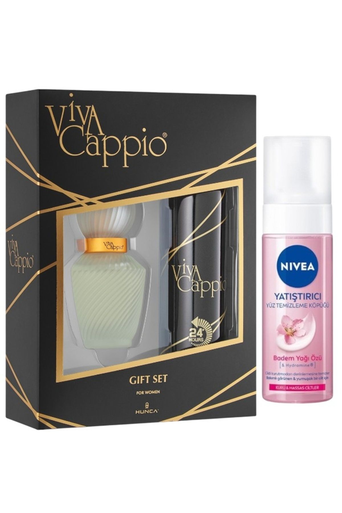 VİVA Classic Kadın Parfüm Seti ( Edt Parfüm 60 ml Deodorant 150 ml ) + Nıvea-Yüz Temizleme Köpüğü 150ml