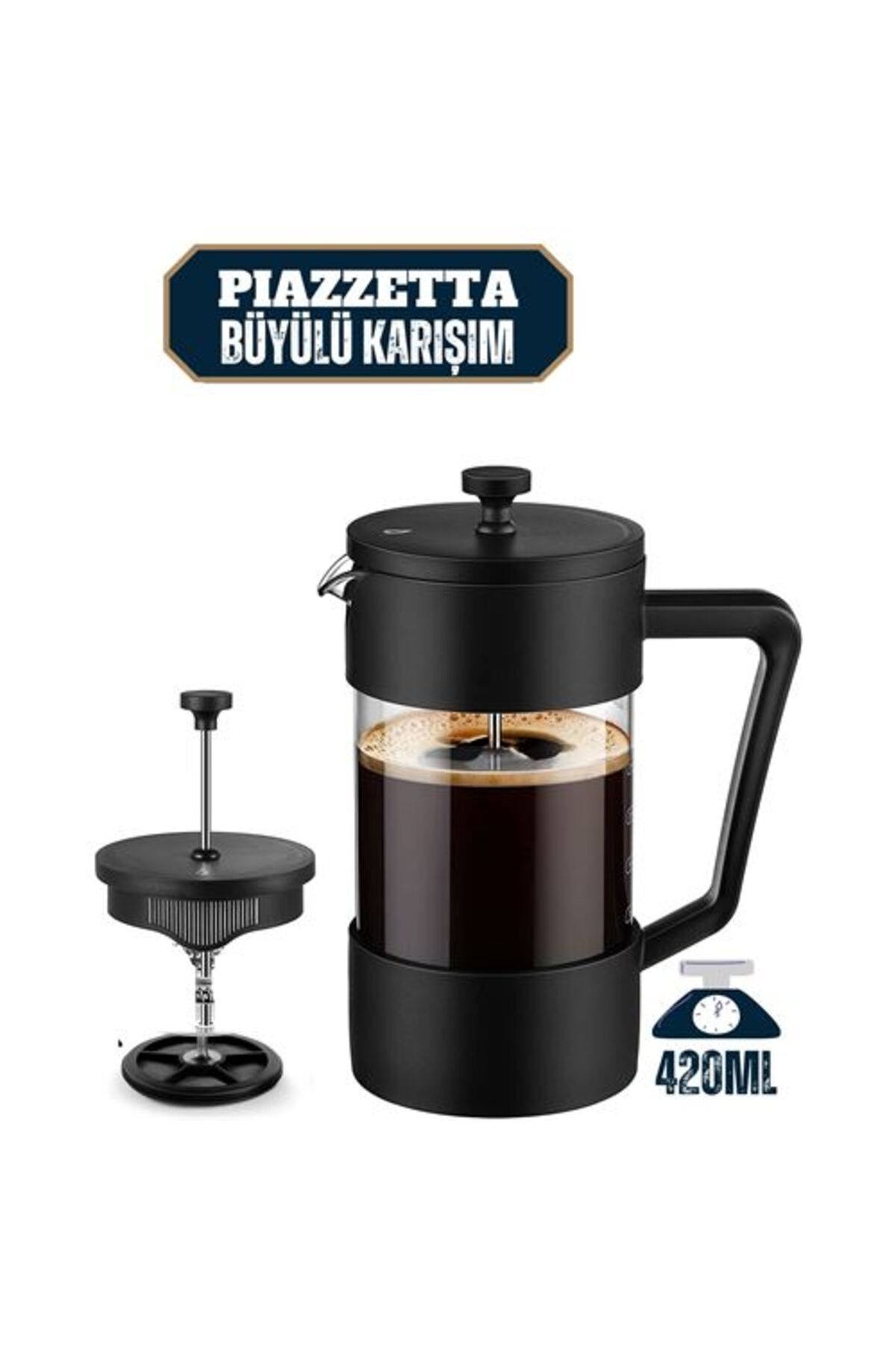 NEZADE STORE Piazzetta 420 Ml Büyülü Karışım French Press