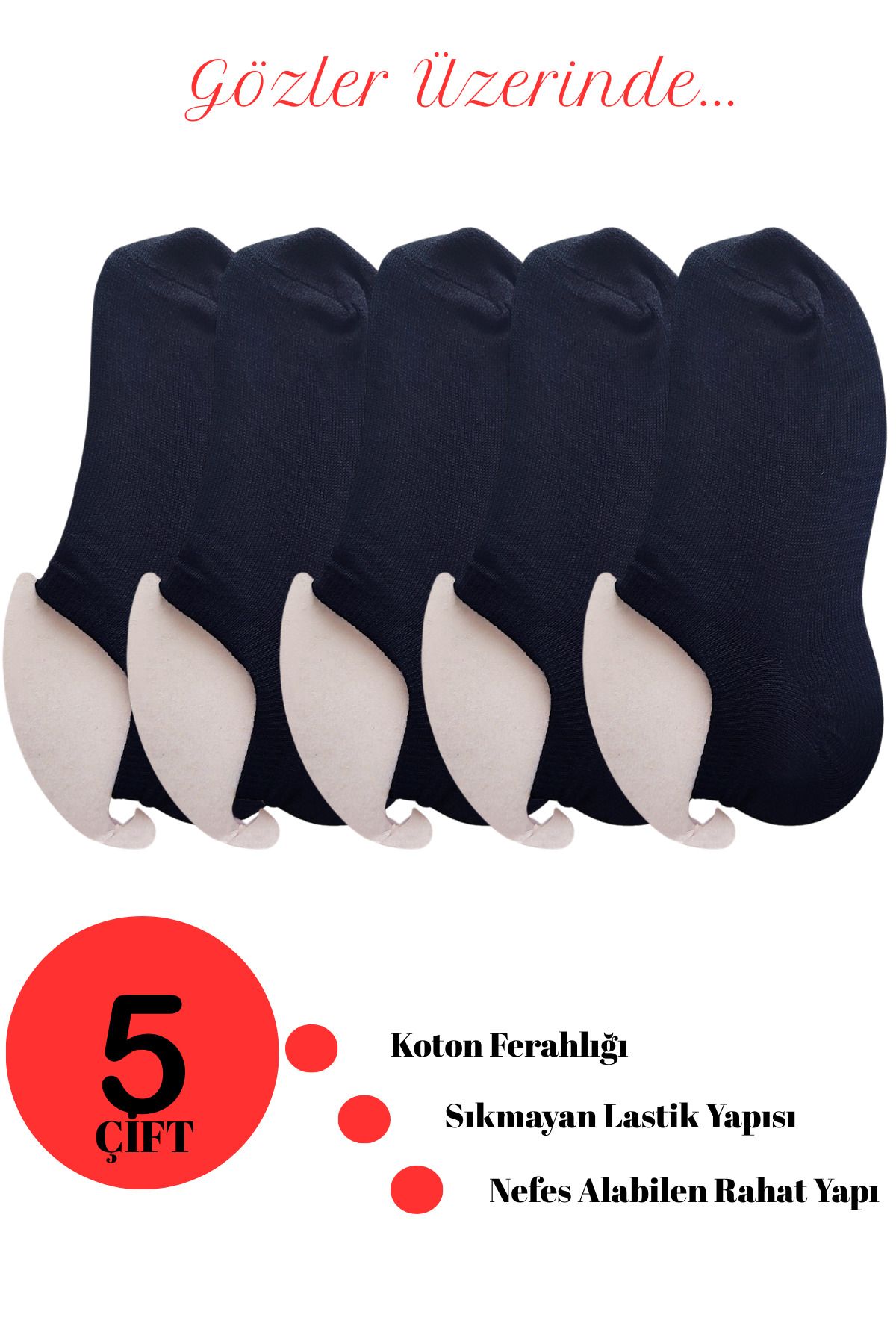 DİLRUBA AVM ERKEK SNEKERS YÜRÜYÜŞ ÇORABI 5 ÇİFT
