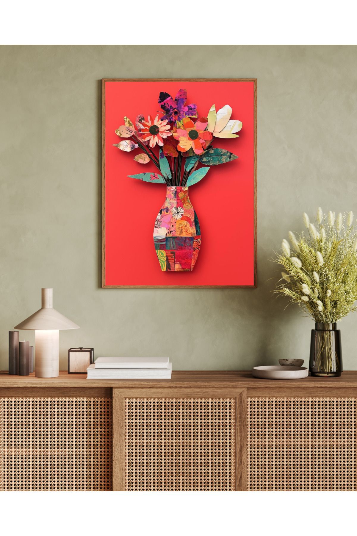 woodhomeworks tek parça salon ofis dekor tablo