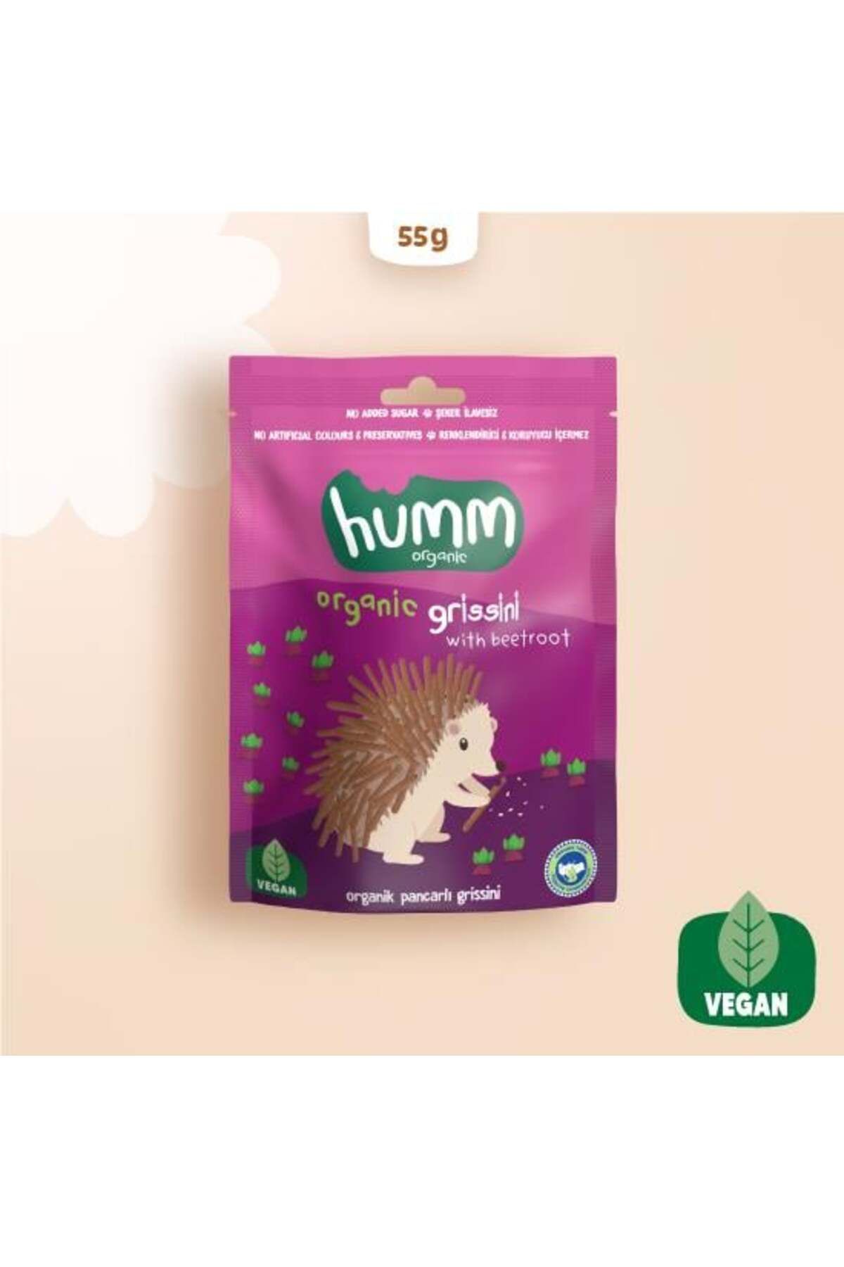 MR RZN STORE Humm Organik Vegan Pancarlı Grissini 55 Gr