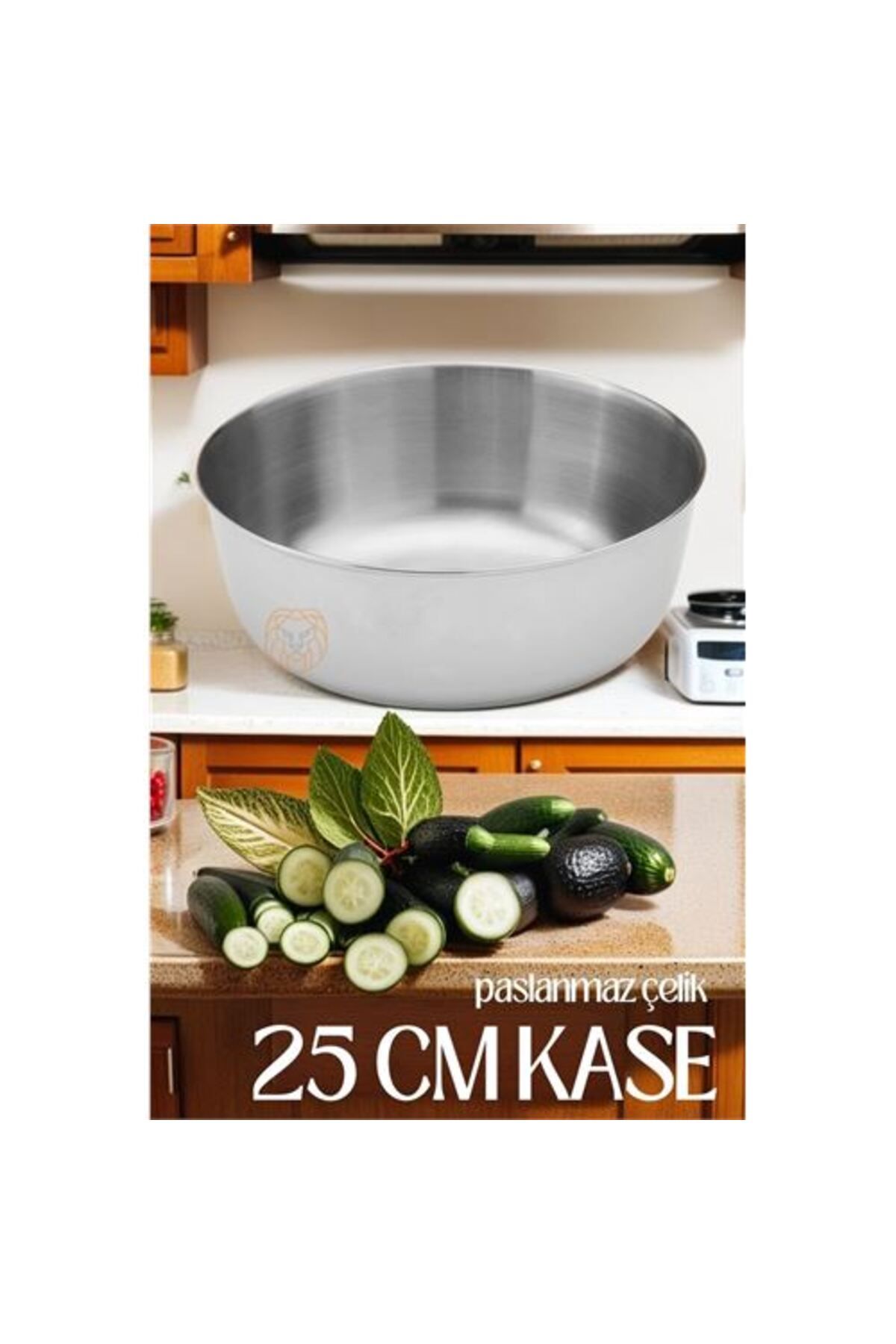 NEZADE STORE Çelik 25 cm Kase Forgione Design