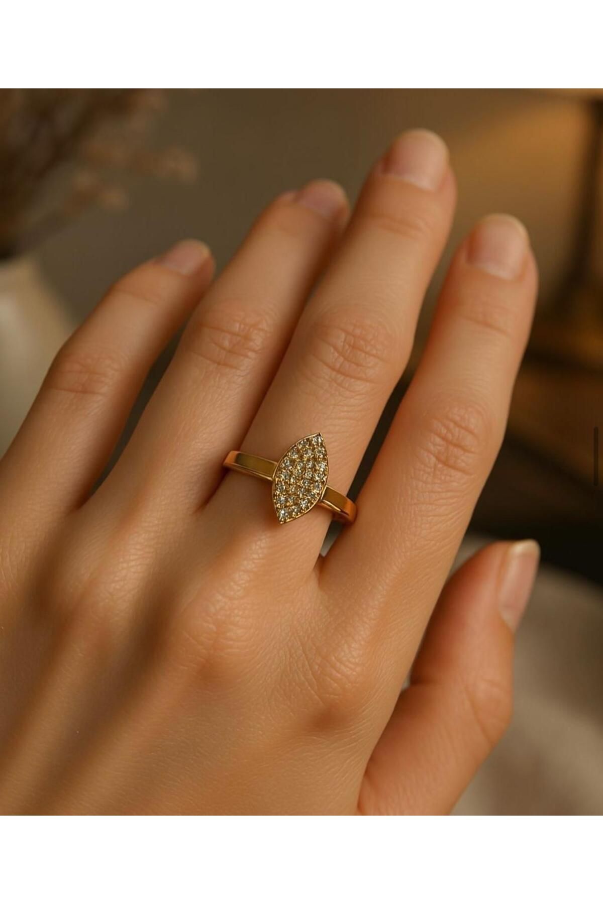 XUPING JEWELRY Kadın Gold Yüzük (6,7,8,9 numara)