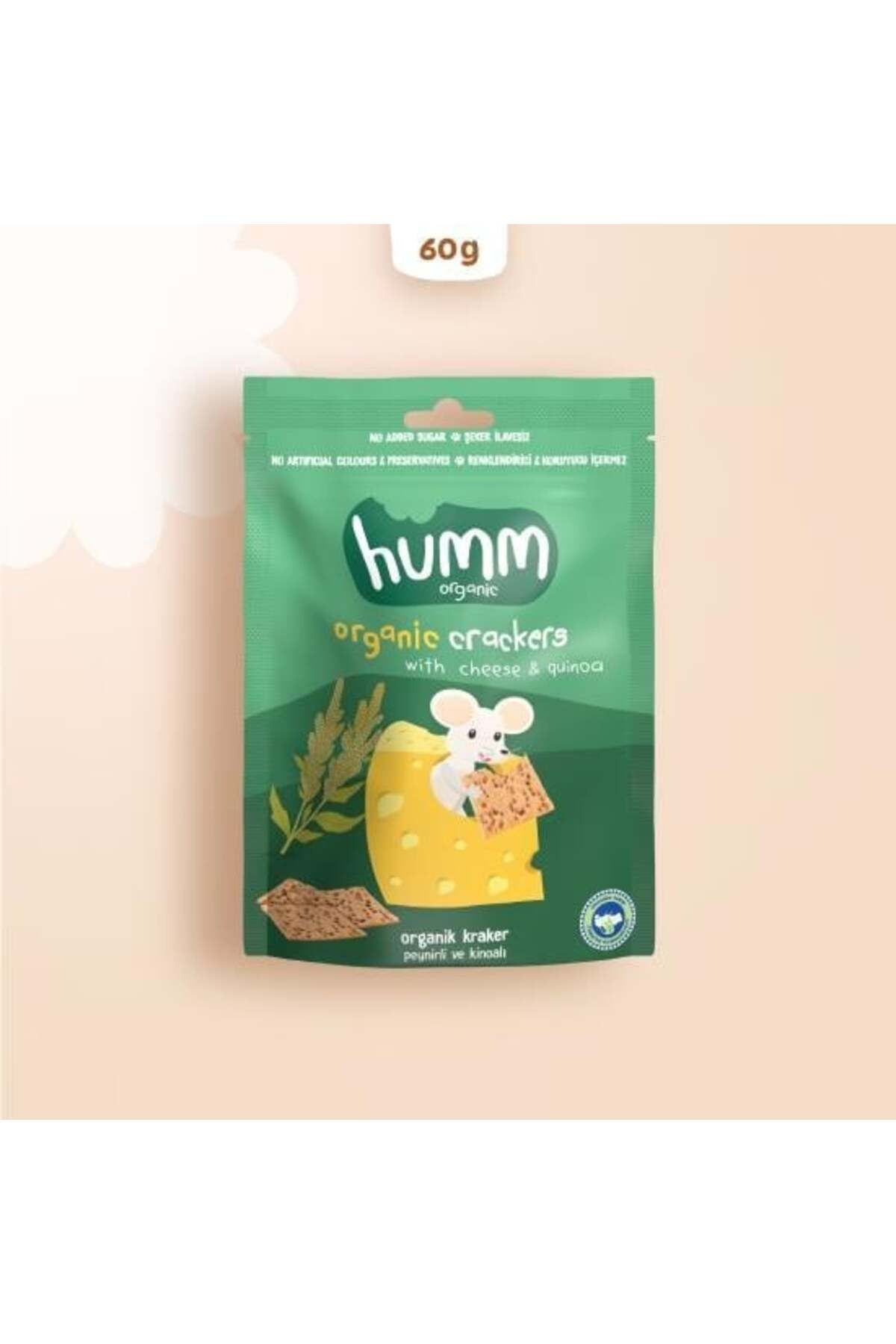 NEZADE STORE Humm Organik Peynirli Kinoalı Kraker 60 Gr