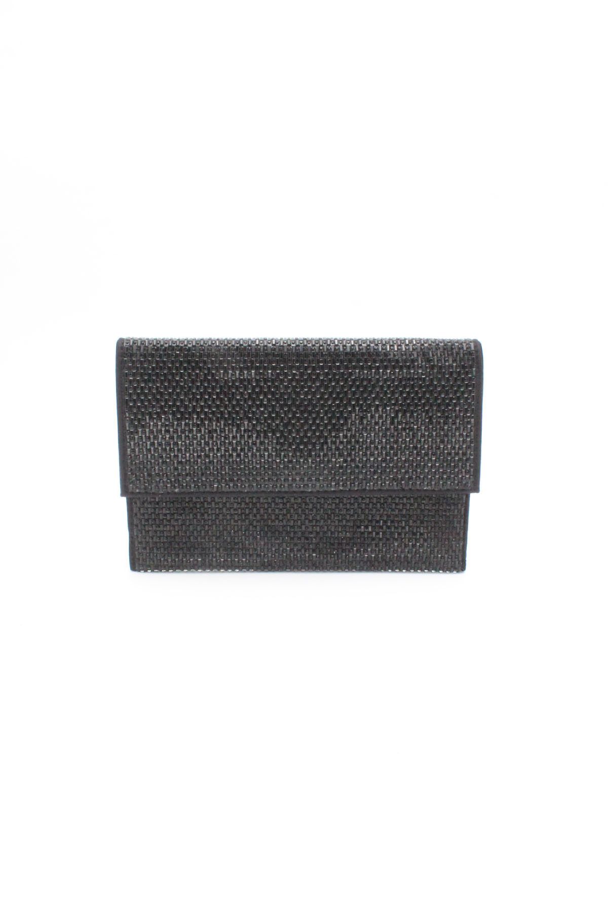 Chantaky 064 P25 Siyah Taşlı Portföy Çanta Clutch