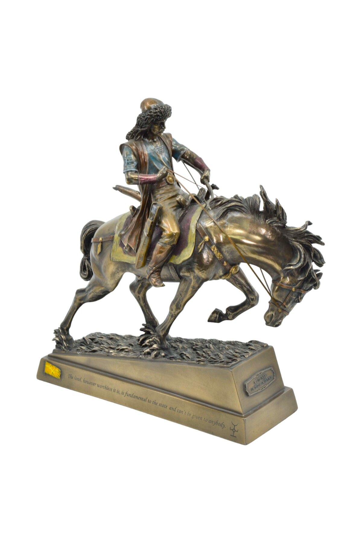 AYDINARTSHOP Veronese Bronz Mete Han Heykeli – Atlı Türk Komutanı