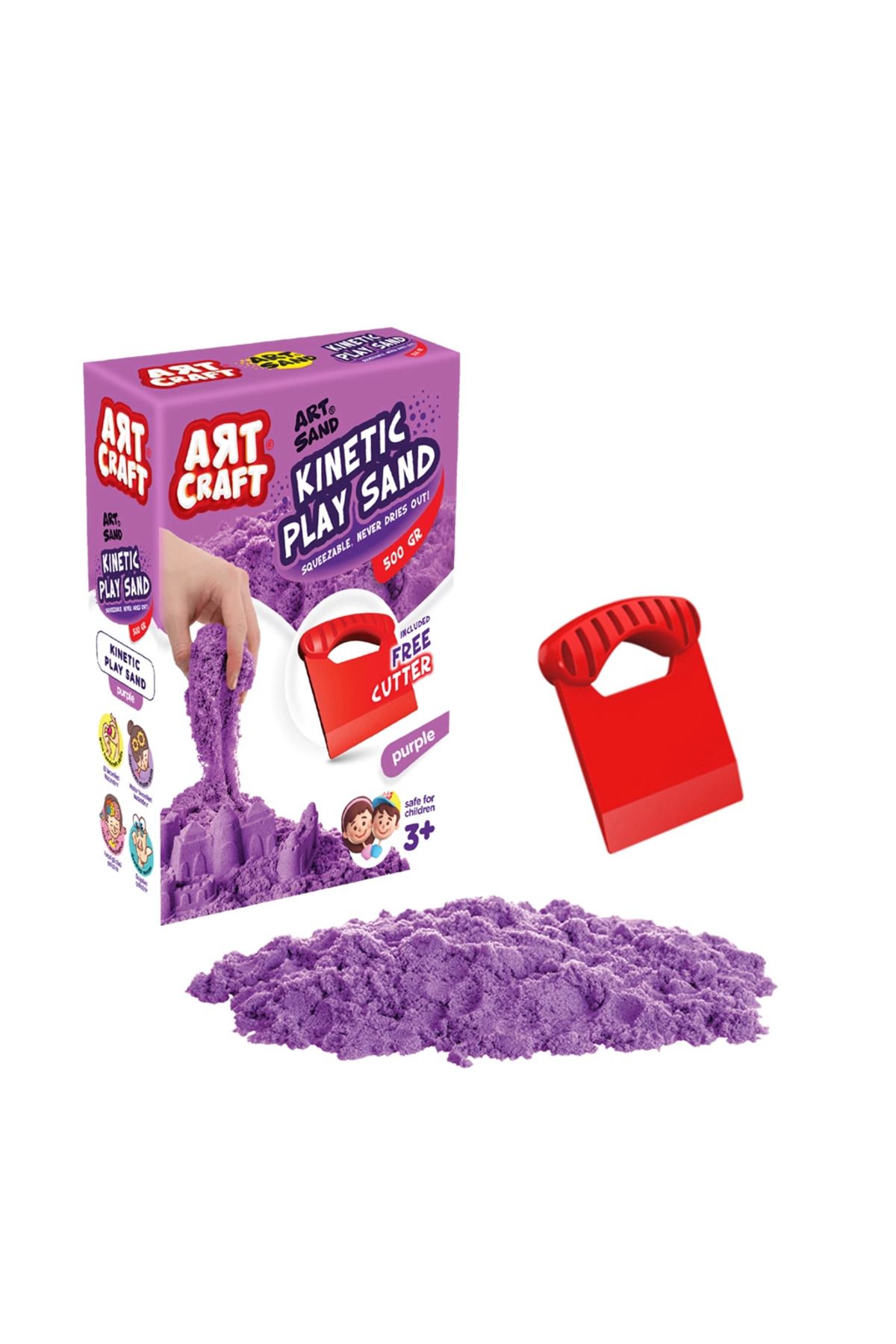 gnsstore AKSESUARLI MOR KİNETİK OYUN KUMU 500 GR