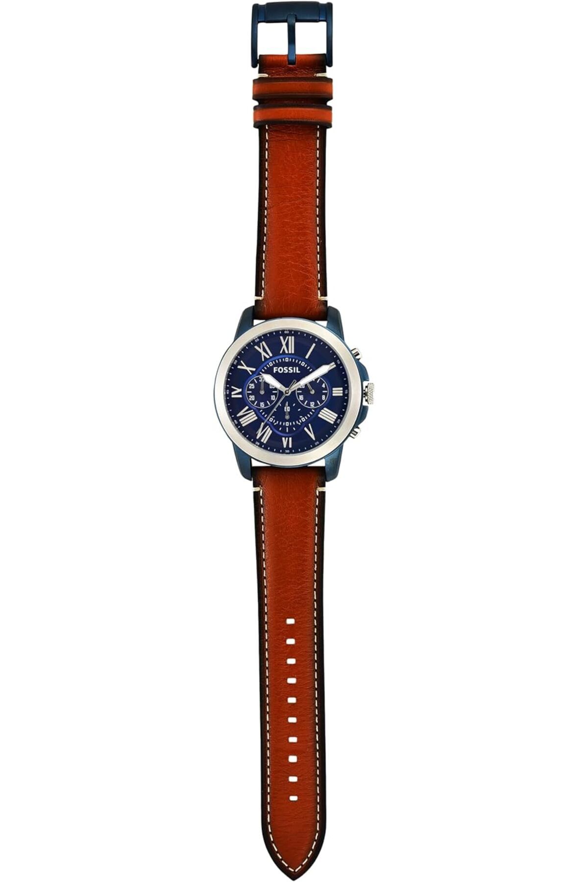 Fossil-Leather Mens Quartz Watch 5