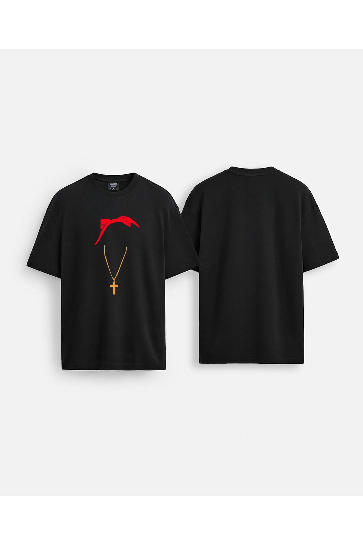 sielta Rapçi Tupac Shakur Baskılı Bisiklet Yaka Oversize Siyah Tişört T-shirt