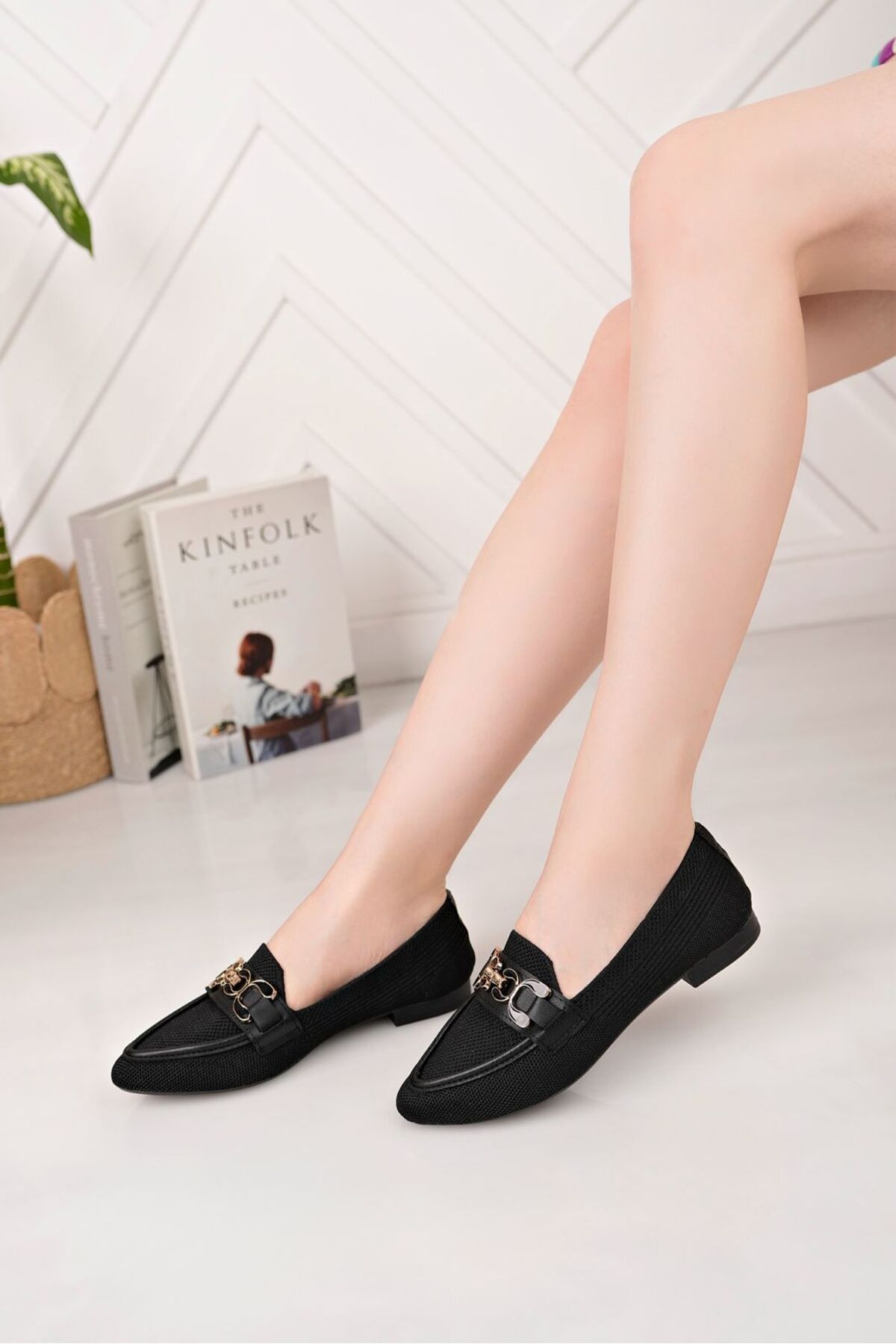 yasin shoes Kadın Triko Babet Günlük Ayakkabı -002