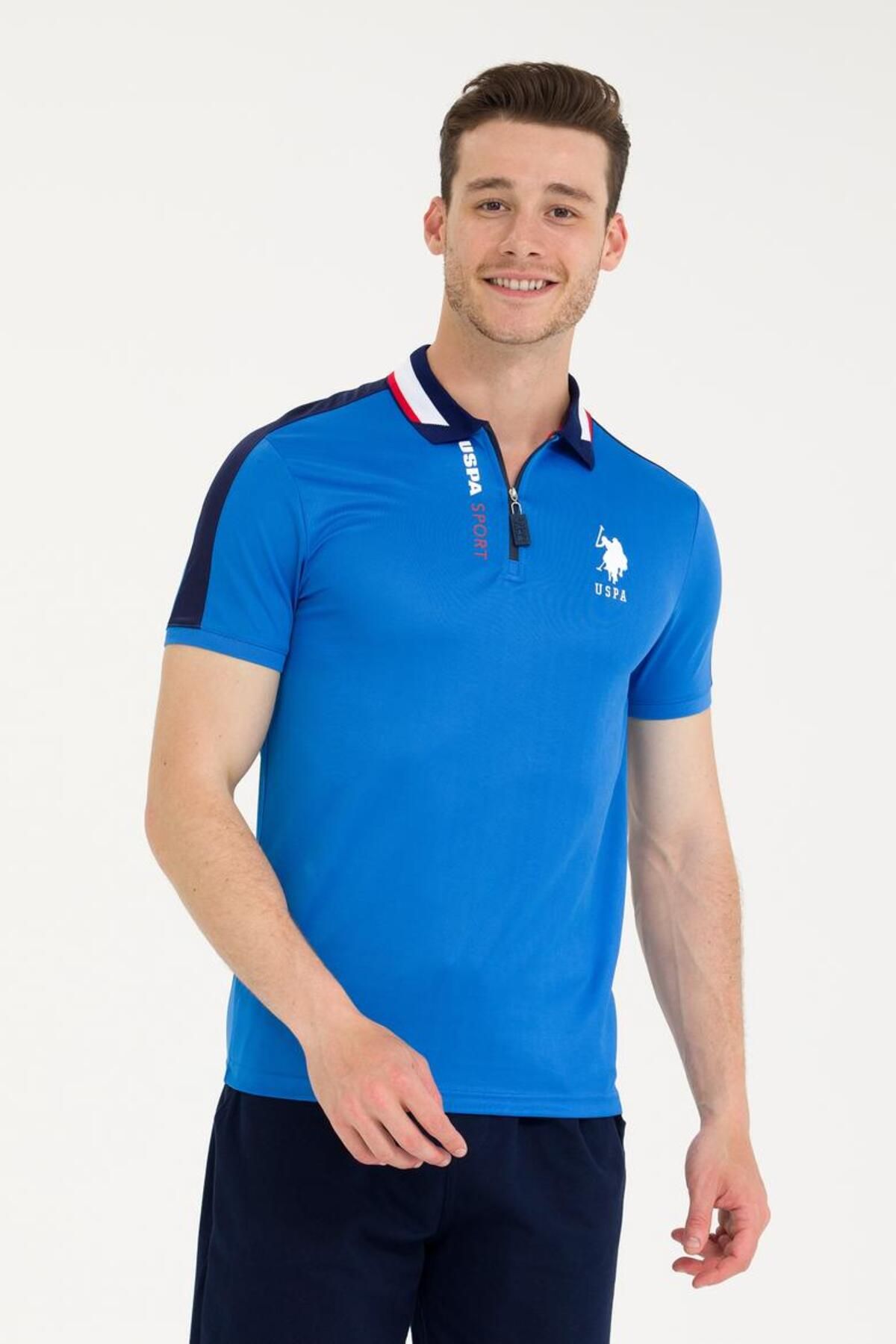 U.S. Polo Assn. Erkek Saks Polo Yaka Tişört