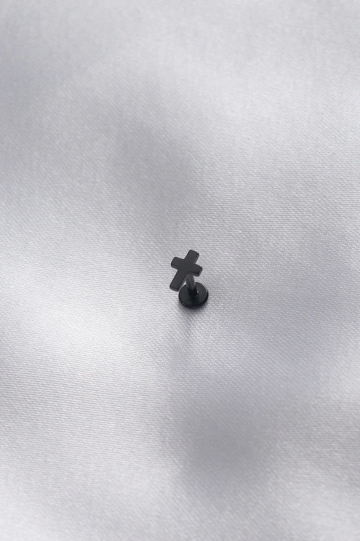 Clariss 316L Cerrahi Çelik Siyah Renk Tragus Piercing