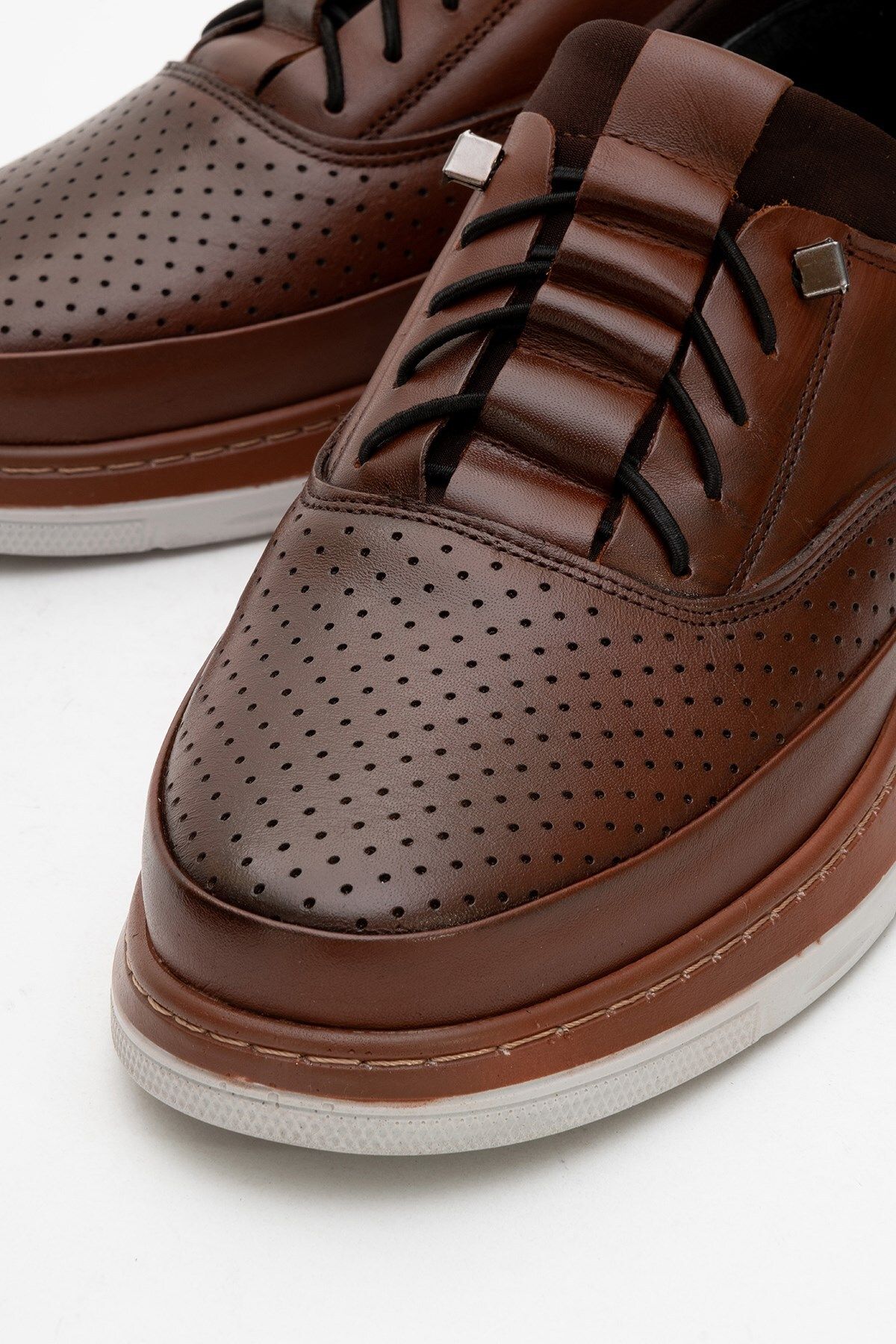 maximoda Hakiki Deri, Yazlık, Delikli, Erkek Deri Sneaker Ayakkabı