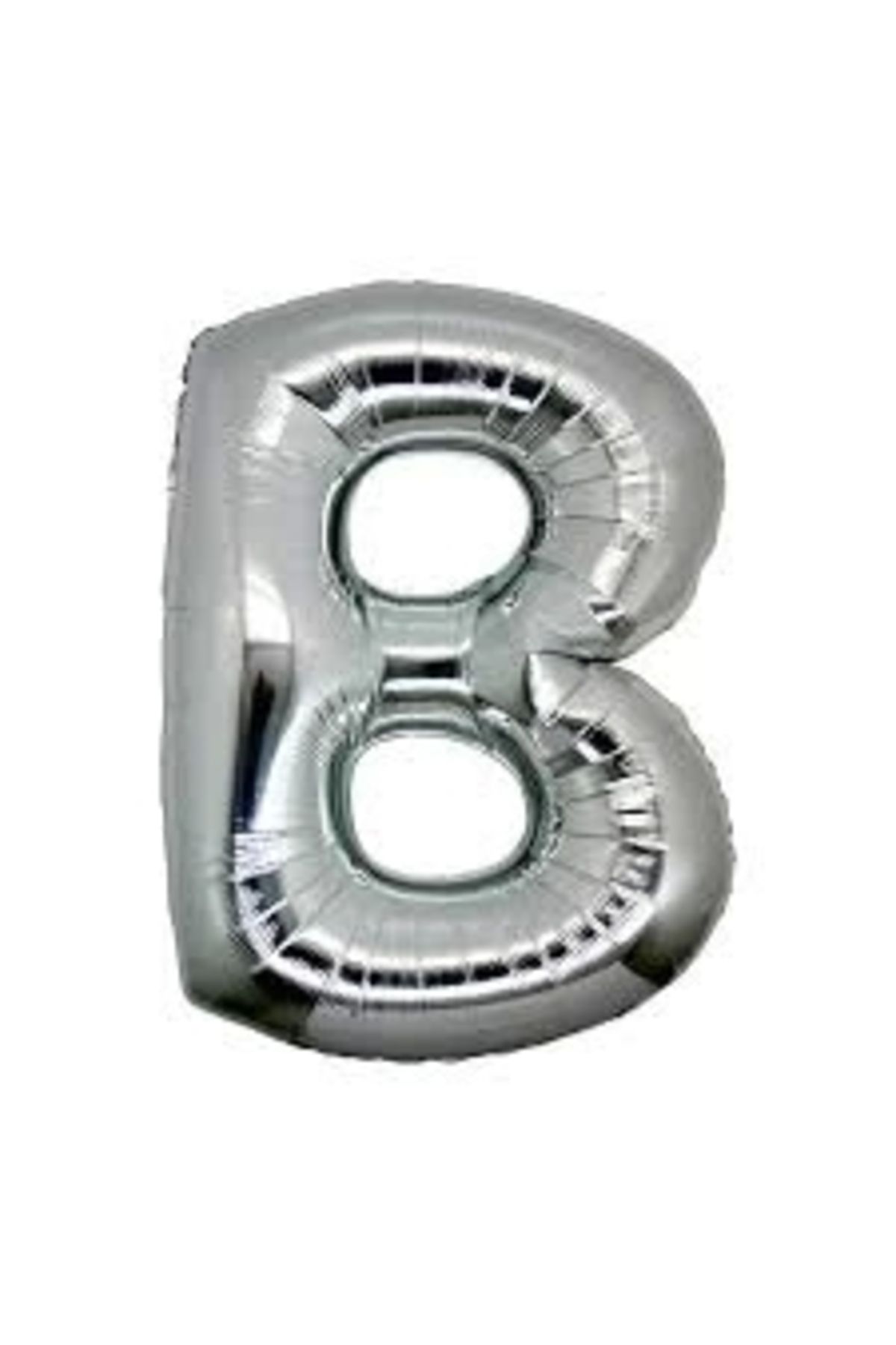 YNT İthalat B Harf Folyo Balon Gümüş Renk 40 İnç