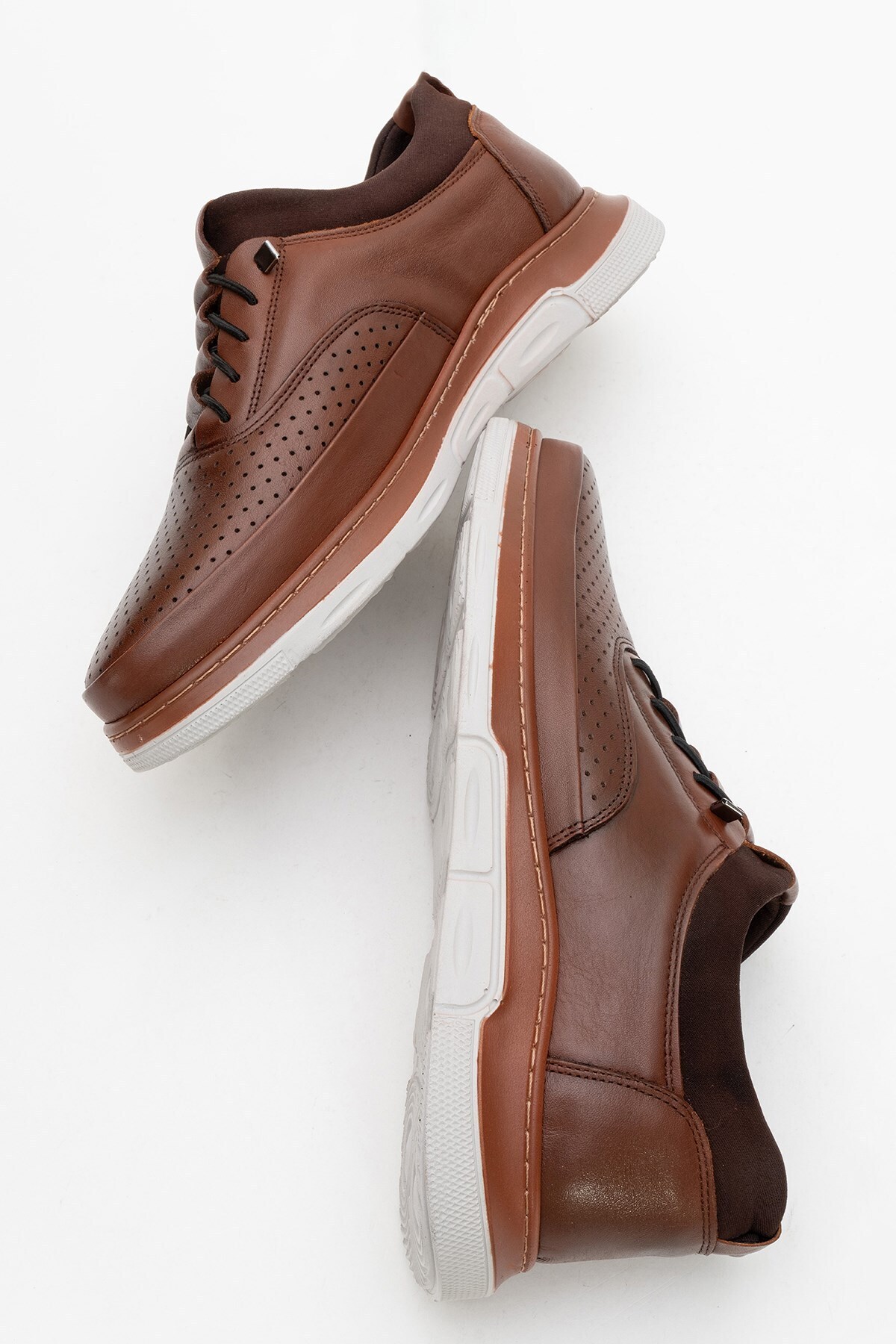 depderi  Hakiki Deri, Tam Anatomik ve Ortopedik, Yazlık, İç Dış Deri Erkek Ayakkabı - Görsel 4