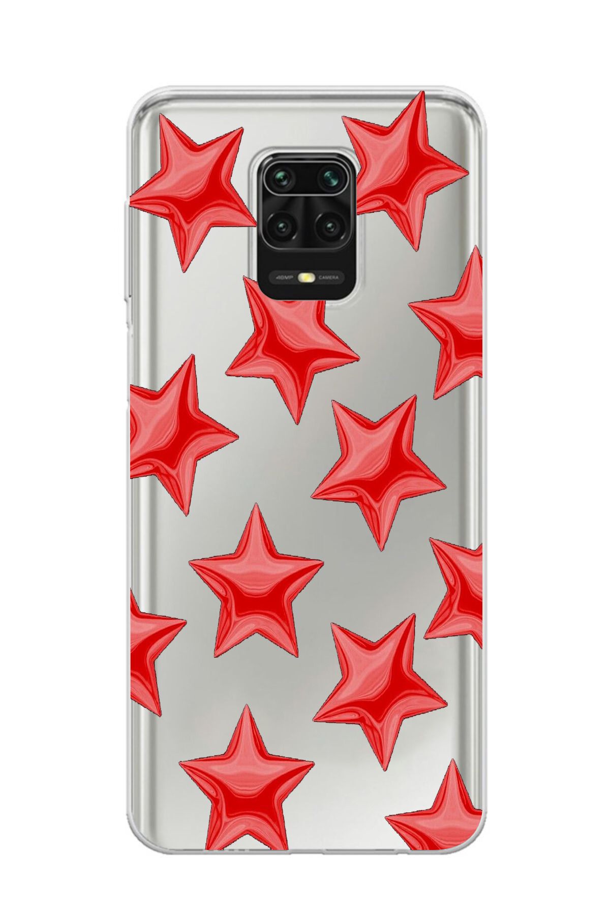 moonset Xiaomi Redmi Note 9 Pro / Note 9S Uyumlu Yıldızlar Tasarımlı Baskılı Şeffaf Telefon Kılıfı