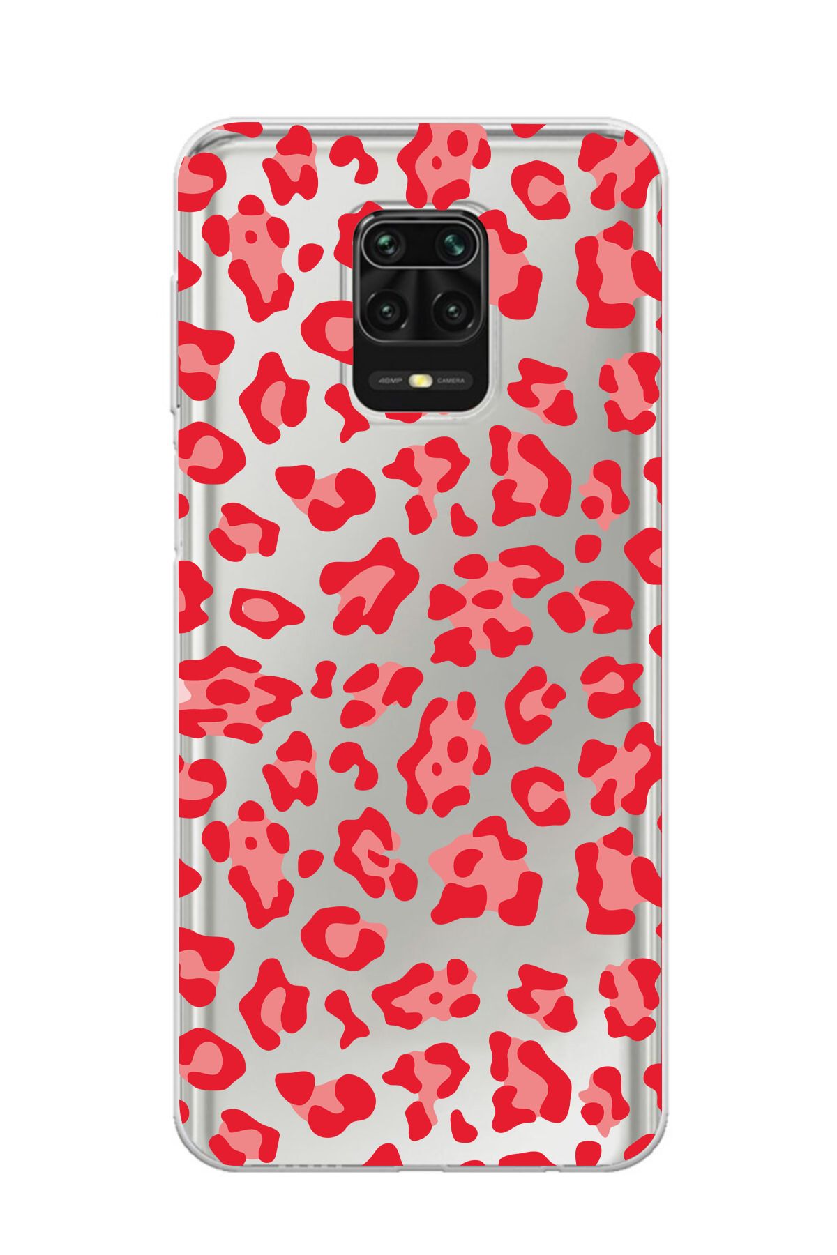 moonset Xiaomi Redmi Note 9 Pro / Note 9S Uyumlu Leopar Desen Tasarımlı Baskılı Şeffaf Telefon Kılıfı