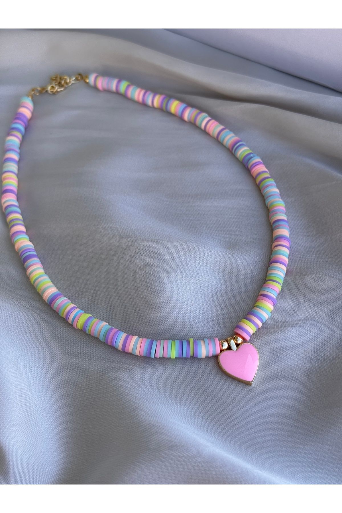 Miliva-Colorful Heart Children's Necklace |   Pink Heart Girl Necklace |   Children's Jewelry |   35cm 2