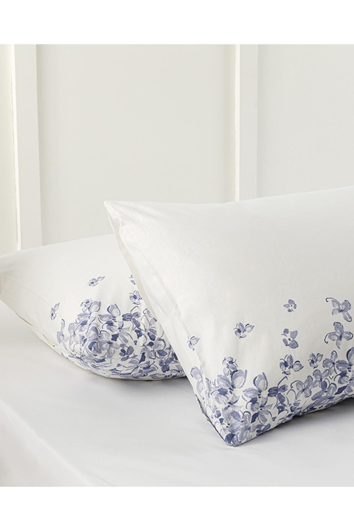 English Home Hydrangea Garden Pamuklu 2'li Yastık Kılıfı Ortanca