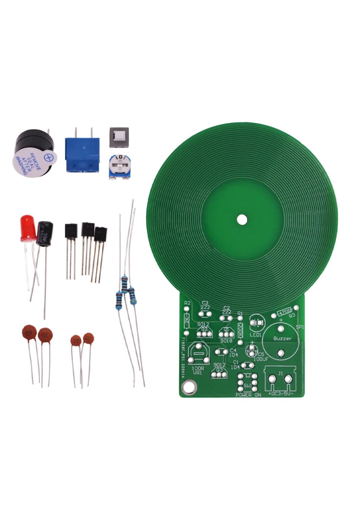 Alkatronik Metal Sensör Diy Kit Dedektör Elektronik Lehimleme Eğitim Devresi DC 5V 60mm Temassız Algılayıcı