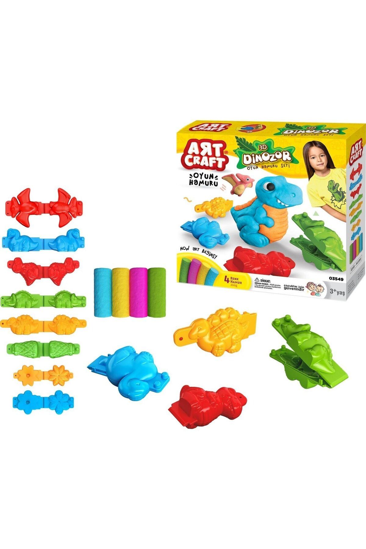gnsstore FN 3D DİNAZOR HAMUR SET