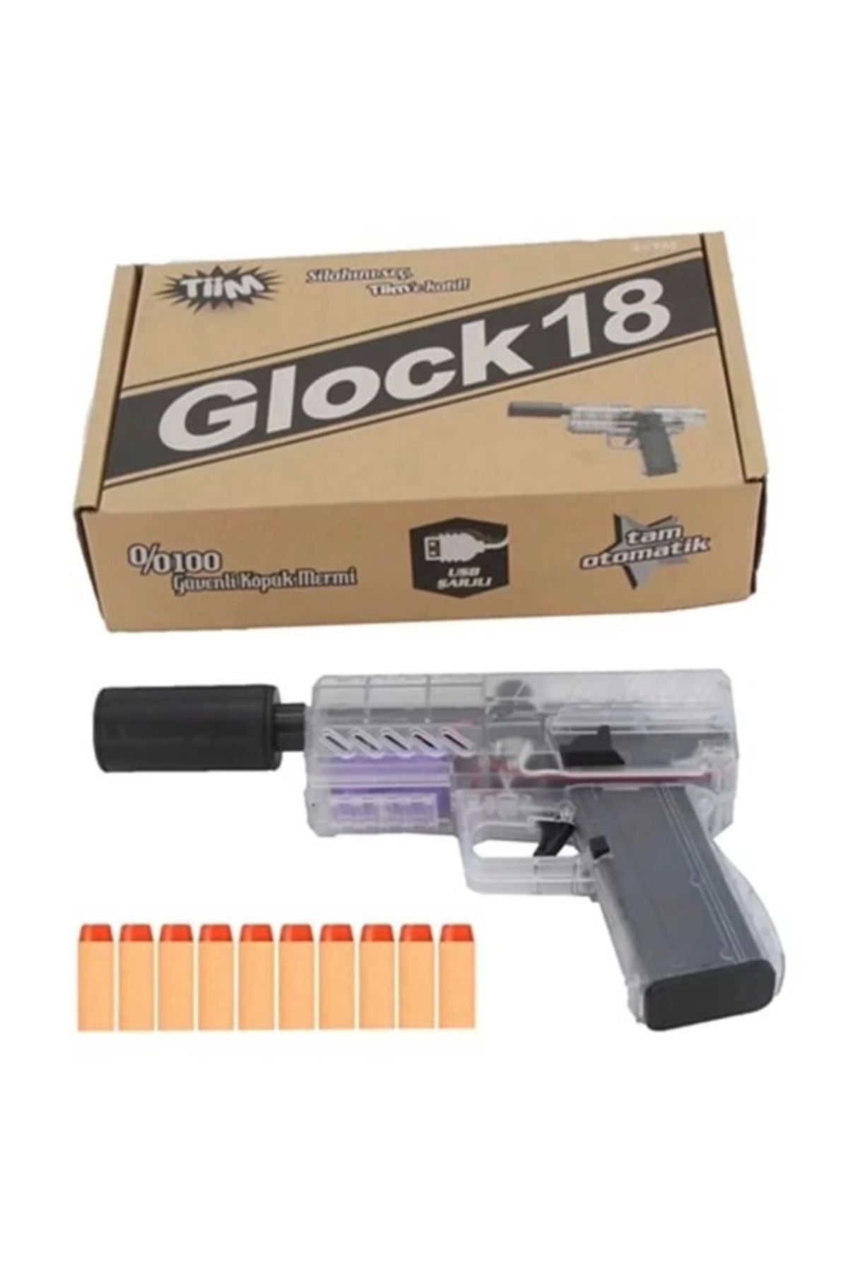 gnsstore PİLLİ ŞARJLI SUSTURUCULU KÖPÜK DART ATAN BLASTER