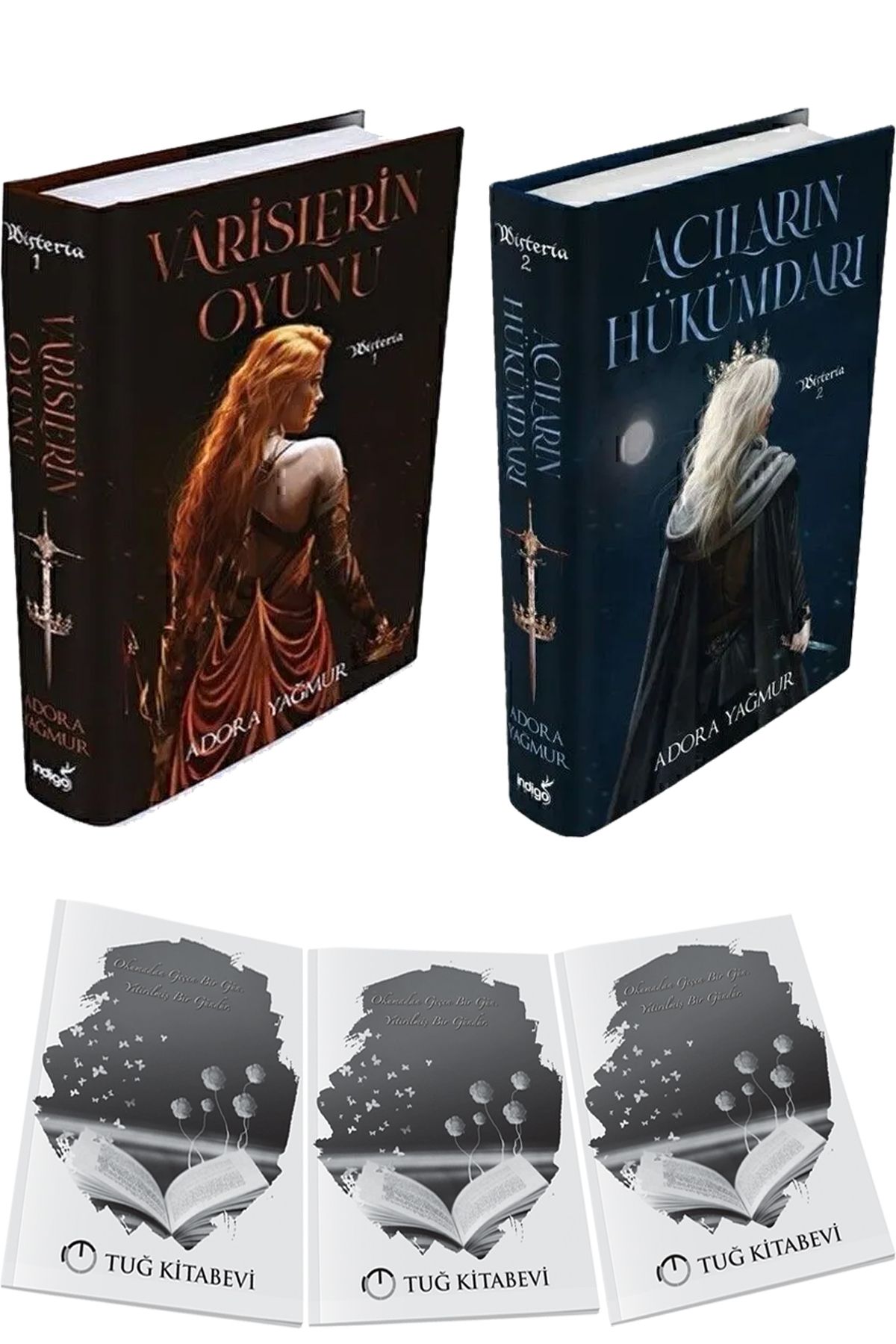 İndigo Kitap Varislerin Oyunu 1-2 Set Acıların Hükümdarı Ciltli Poster ve Ayraç + Hediyeli