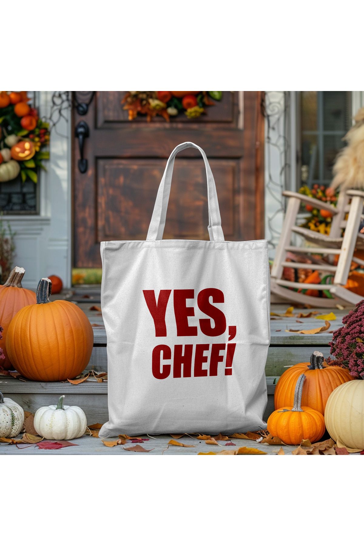 PESHLİSTORE Yes Chef Baskılı Bez Çanta