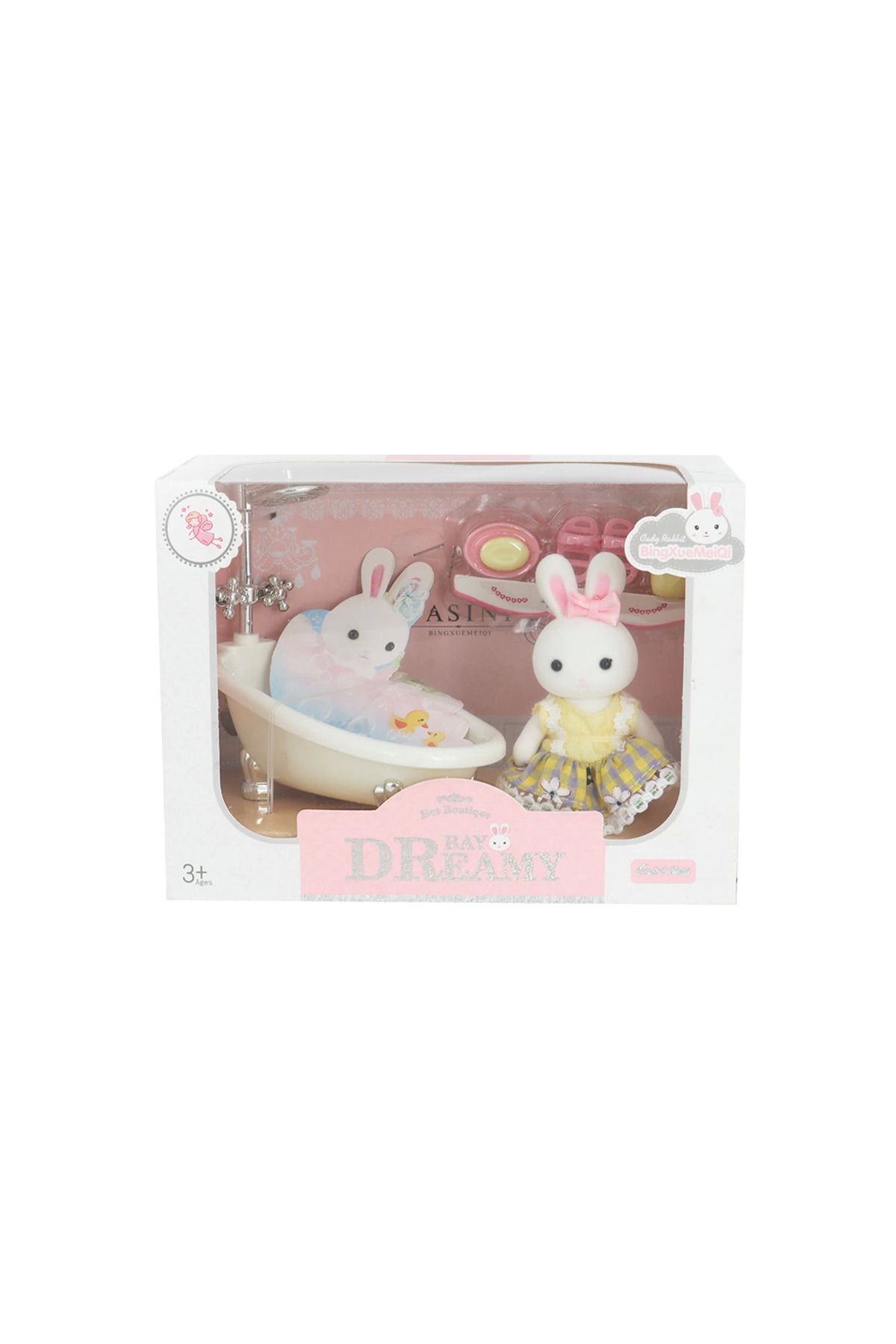 gnsstore BAY DREAMY MİNİ TAVŞAN- AKSESUARLI BANYO SETİ
