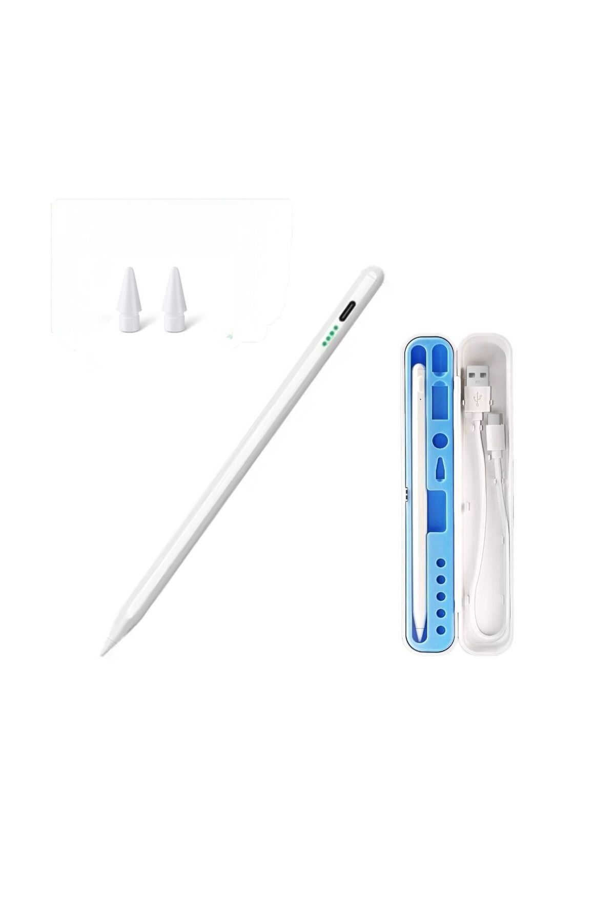 Paleon Tüm Cihazlara Uyumlu Tablet ve Telefon Için Çizim Kalemi - Dokunmatik Stylus Kalem 2 adet yedek uç