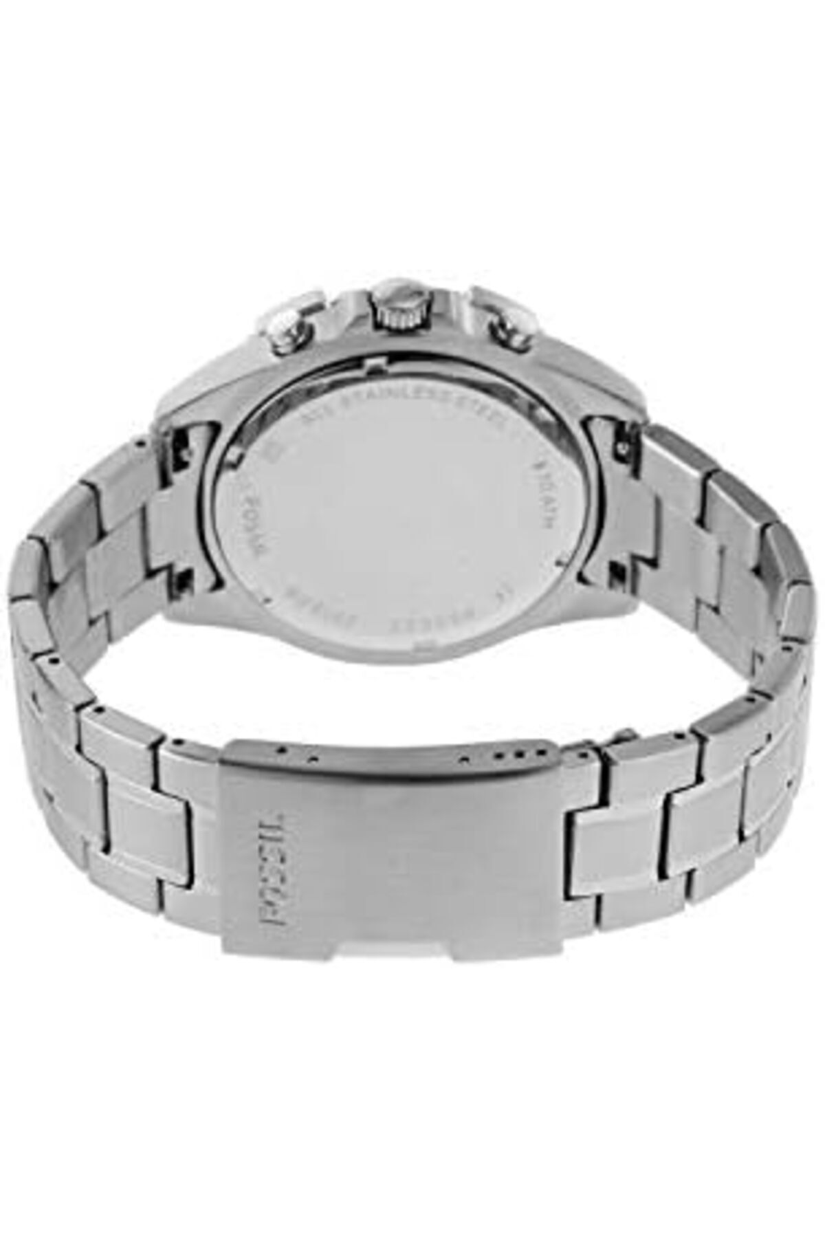 Fossil-Men's Garrett Stainless Steel Quartz Dress Chronograph Watch One Size Silver/Blue 6