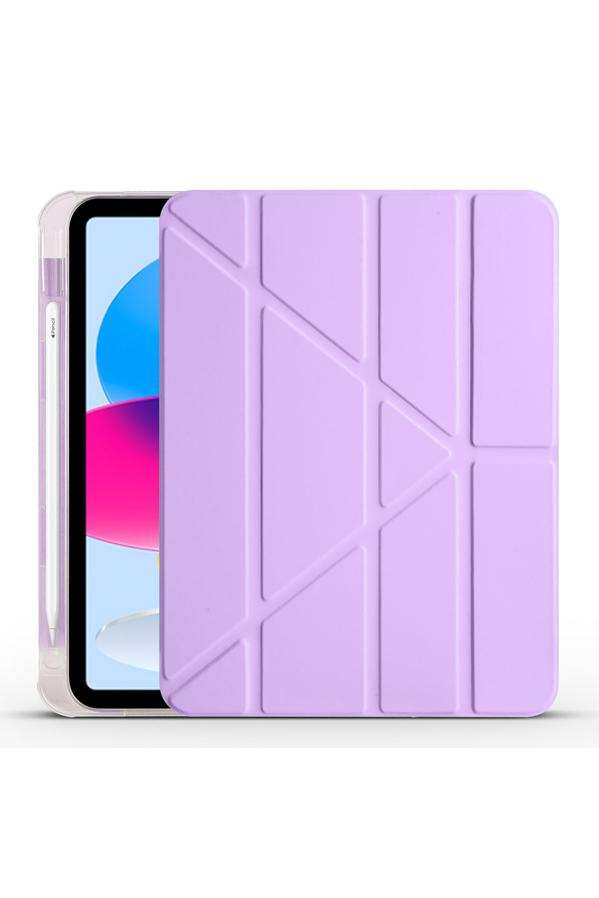 Ipad Compatible 10.2 (7th 8th 9th generation) 2020/2021 Compatible Pen Part Collapsible Smart Case with Sleep Mode