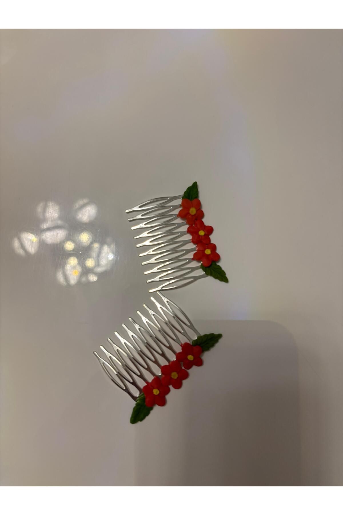 Style ÇİÇEKLİ TARAK TOKA EL YAPIMI SOĞUK PORSELEN