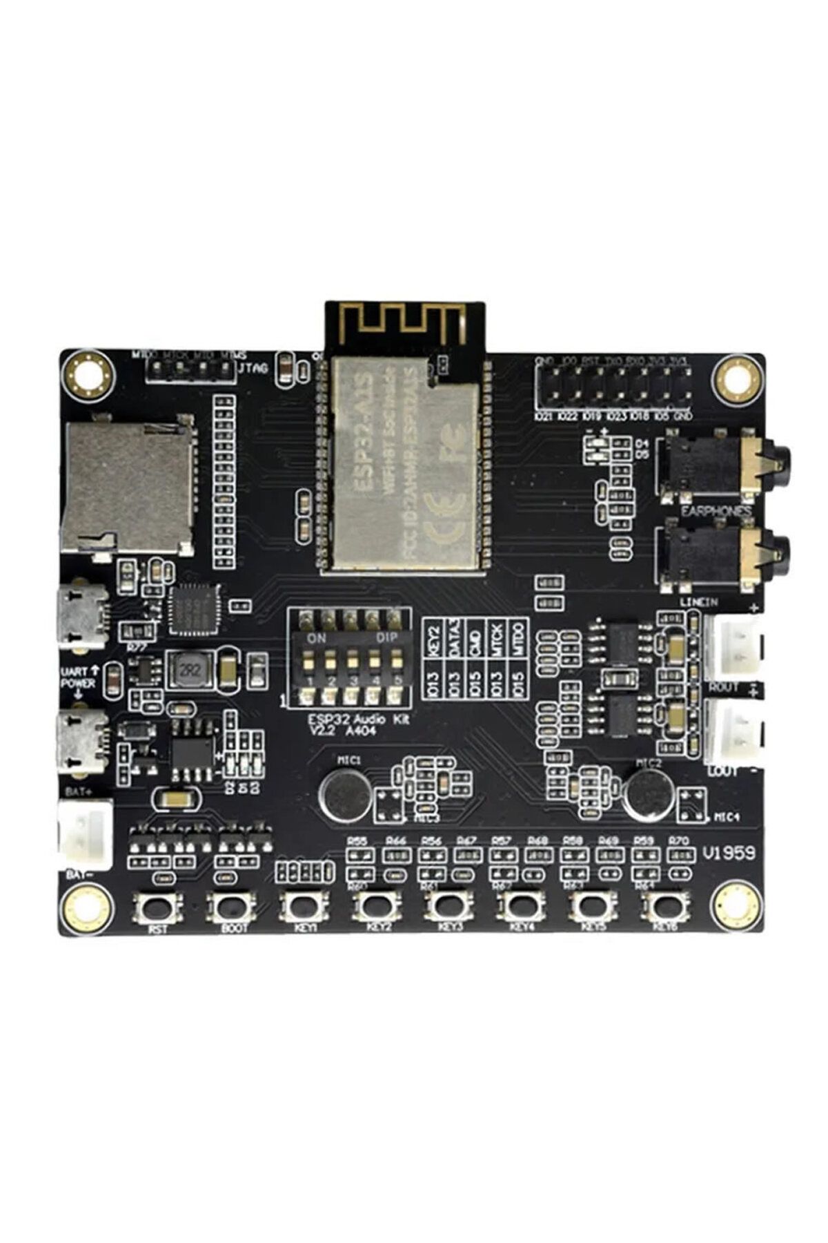 Alkatronik ESP32-Audio-Kit Ses Uygulama Geliştirme Kartı Wifi Bluetooth Ev Otomasyon Kontrol Müzik Çalma Sesli