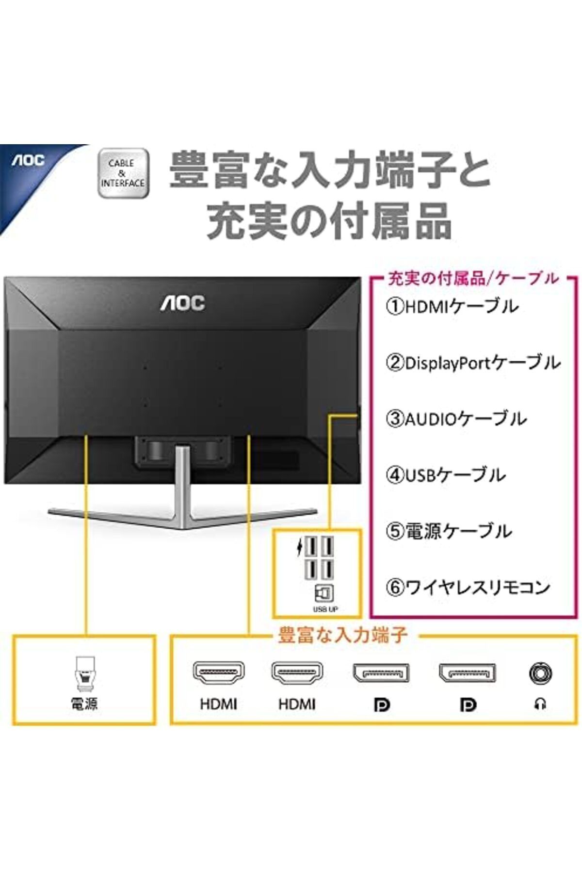 Aoc-Gaming Monitor G4309VX/D 43 inch W VA, 3840x2160, 1ms, 144Hz, HDR1000, AMD FreeSync Premium 4