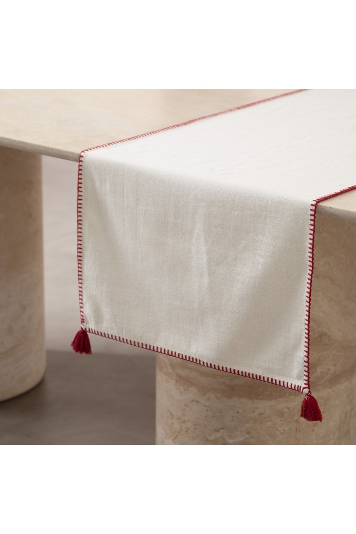 Mudo Home-ORADEA Claret Red Runner - 45x145 Tasseled 5