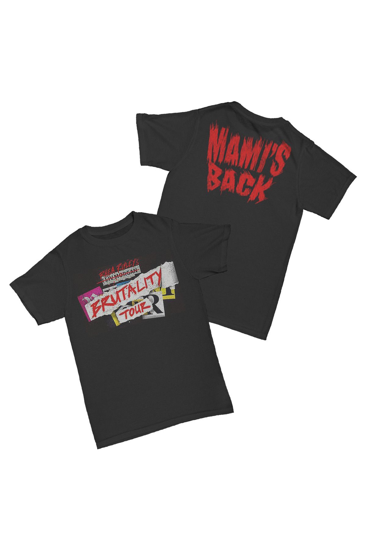 LEIVOR Rhea Ripley I' m your mami Baskılı Siyah Pamuk T-shirt