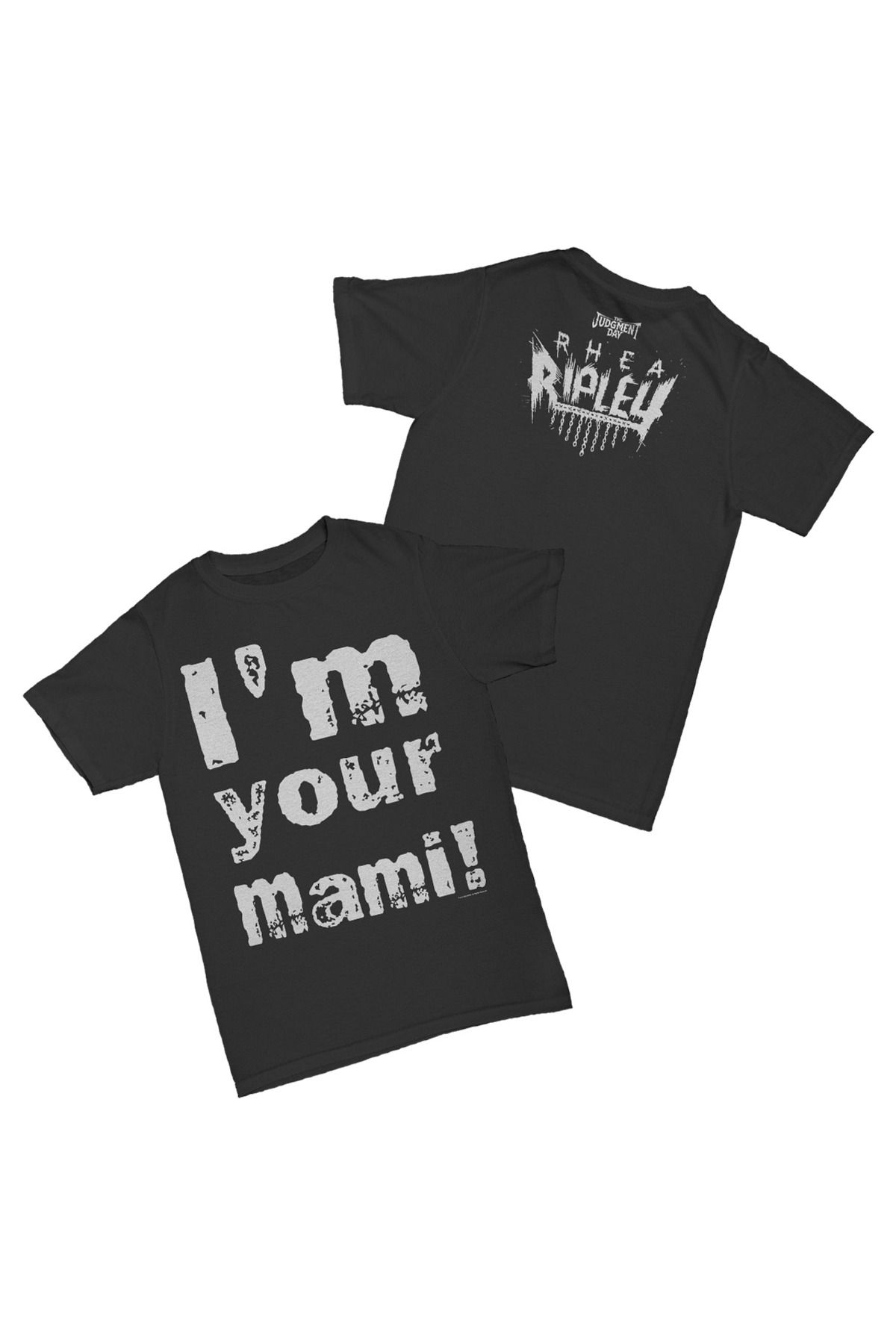 LEIVOR Rhea Ripley I' m your mami Baskılı Siyah Pamuk T-shirt