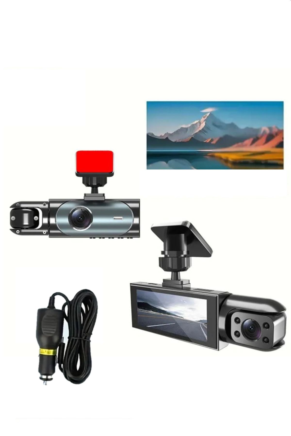 RUGGED 1080P Full HD 1296P Super HD Araç Kamerası Black Box Araç İçi Kamera Video ve Fotoğraf Kaydedici