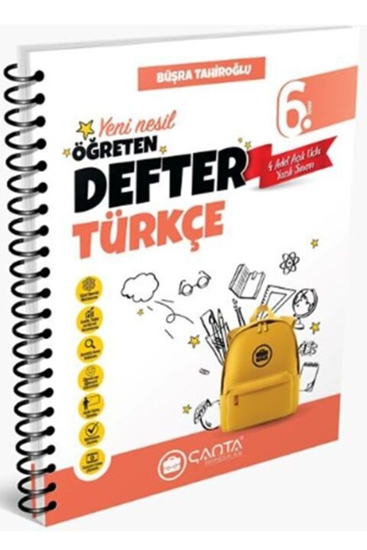 Ankara Kitap Merkezi 6. Sınıf Türkçe Okula Yardımcı Öğreten Defter Çanta Yayınları