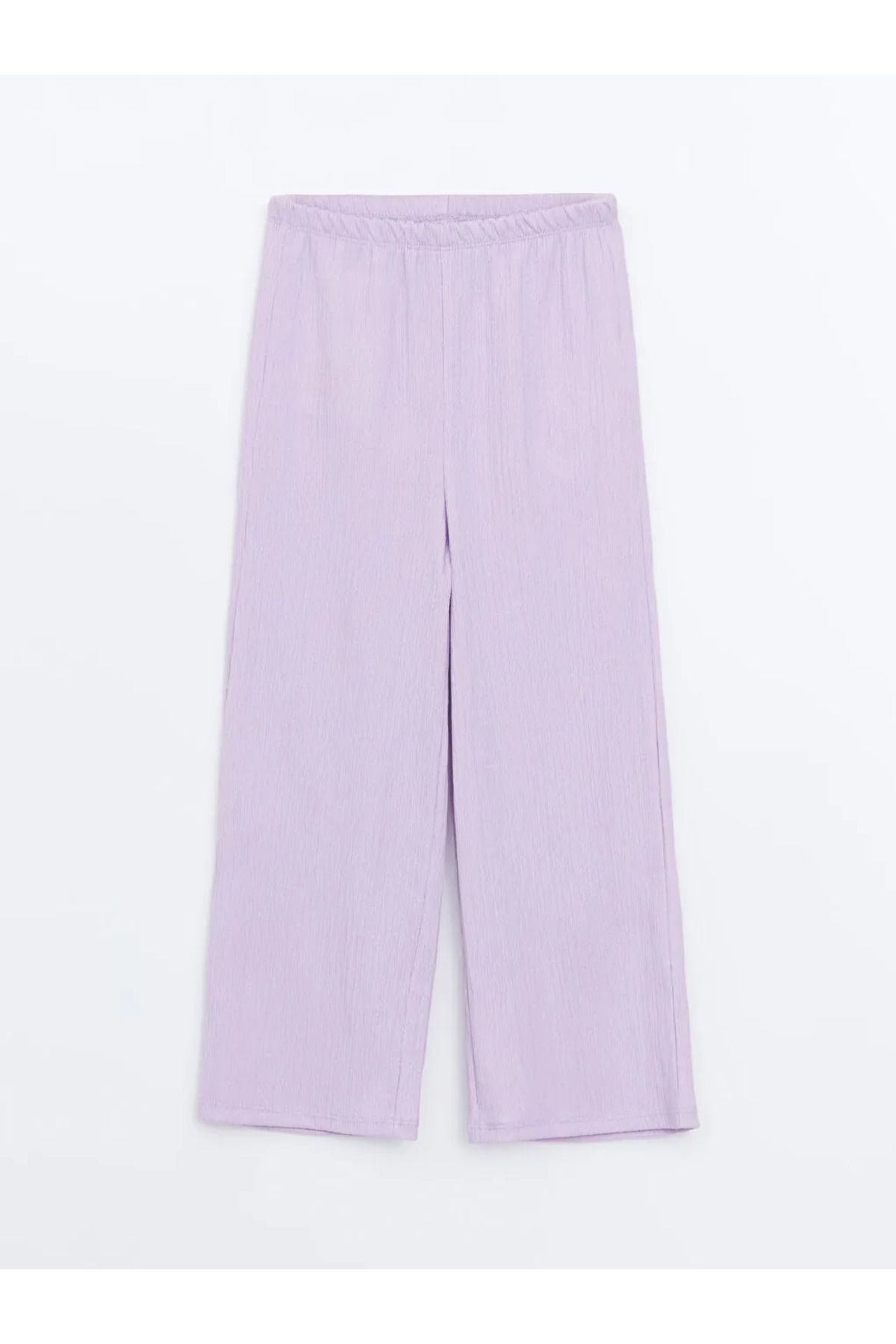 LC Waikiki LCW ECO Lila Beli Lastikli Kız Çocuk Pantolon