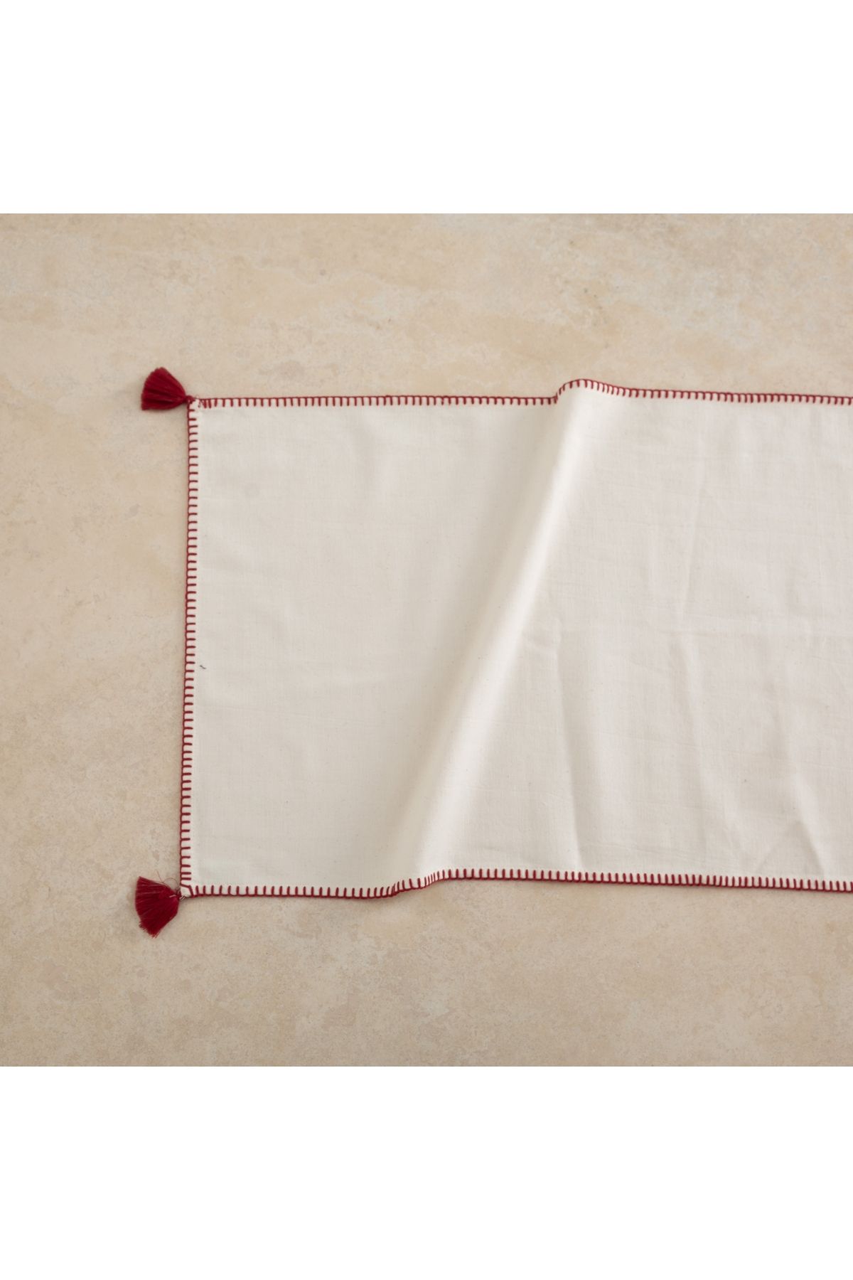 Mudo Home-ORADEA Claret Red Runner - 45x145 Tasseled 1